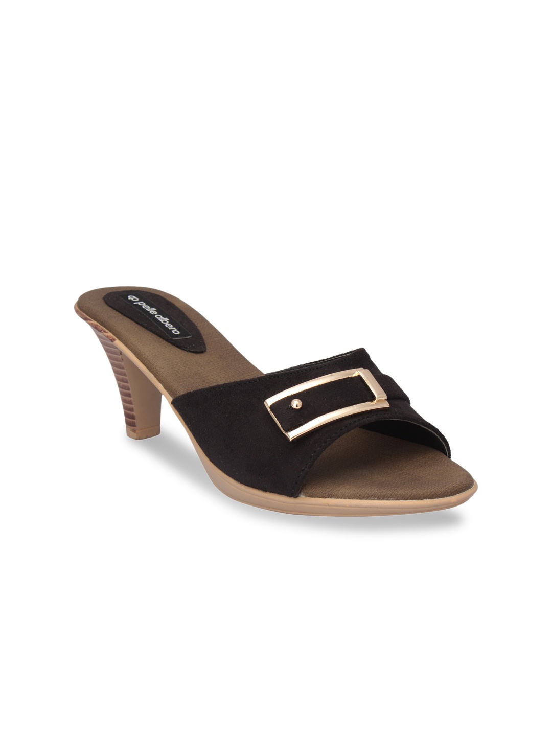 

pelle albero Women Black Solid Sandals