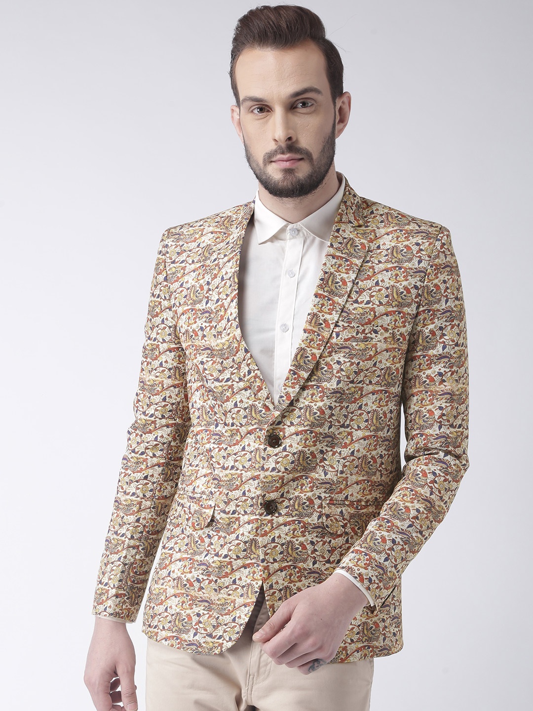 

Hangup Multicoloured Printed Single-Breasted Blazer, Multi