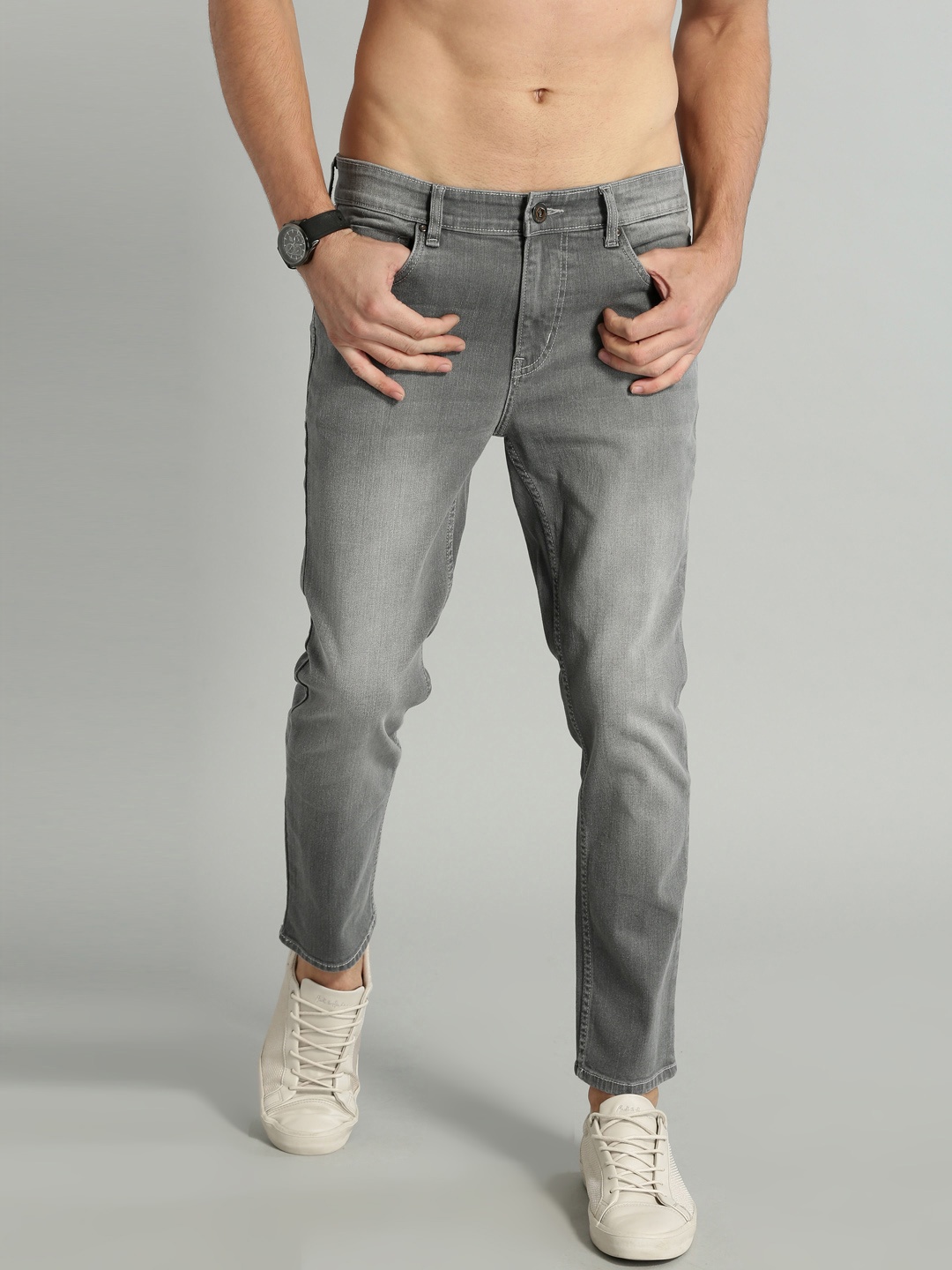 

Roadster Men Grey Skinny Fit Mid-Rise Clean Look Stretchable Jeans