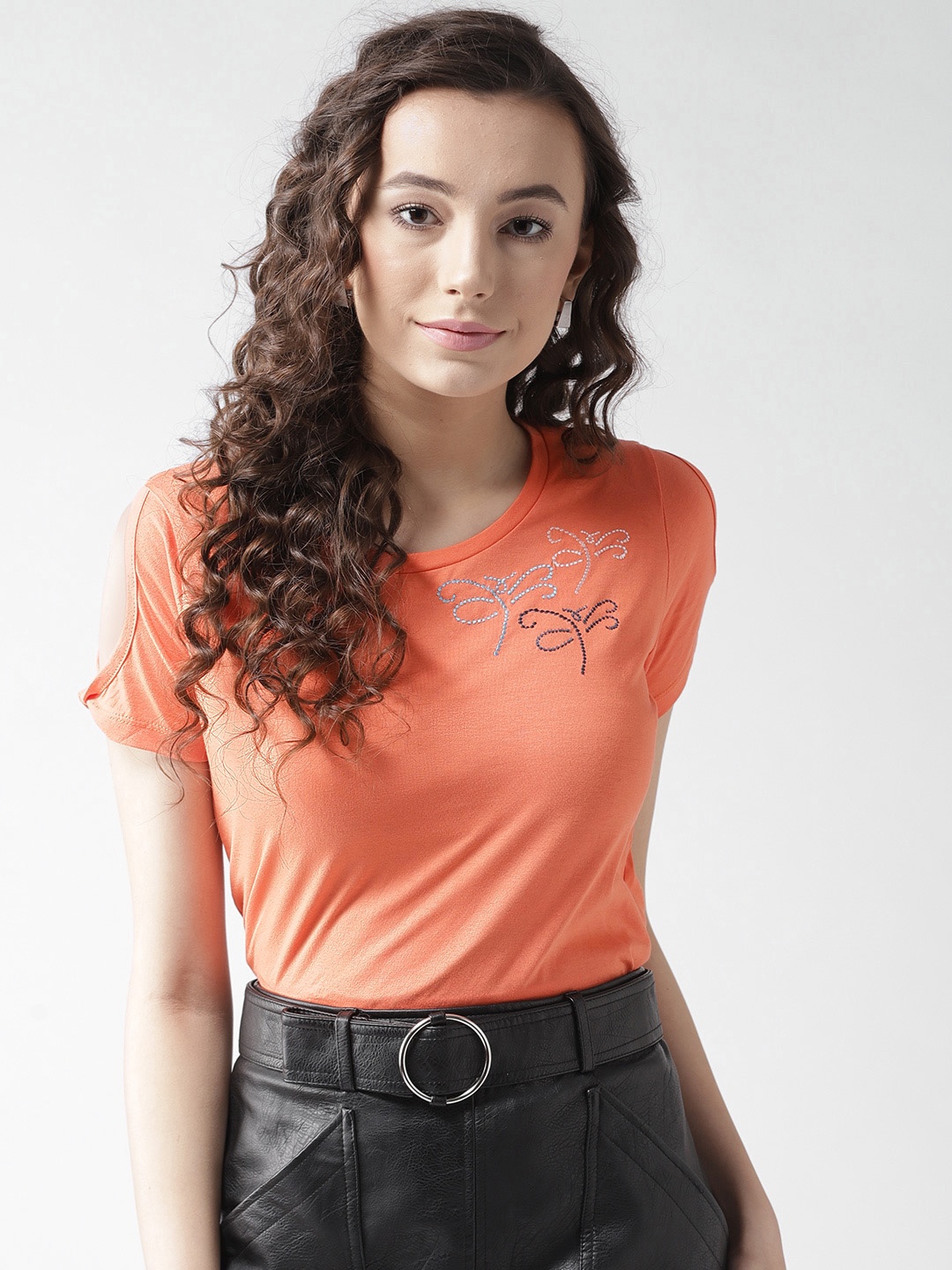 

Style Quotient Women Orange Solid Top