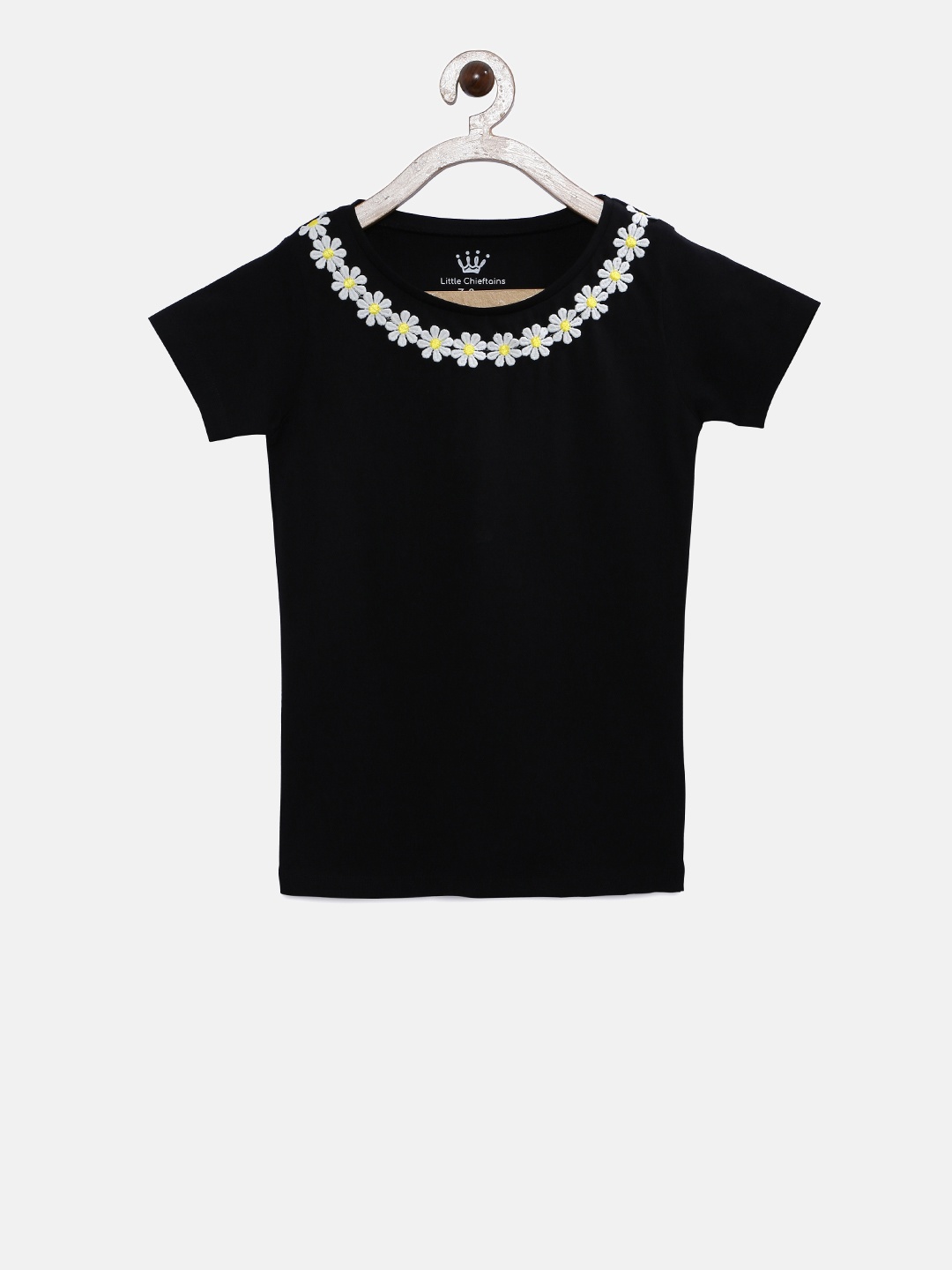 

Little Chieftains Girls Black Solid Top