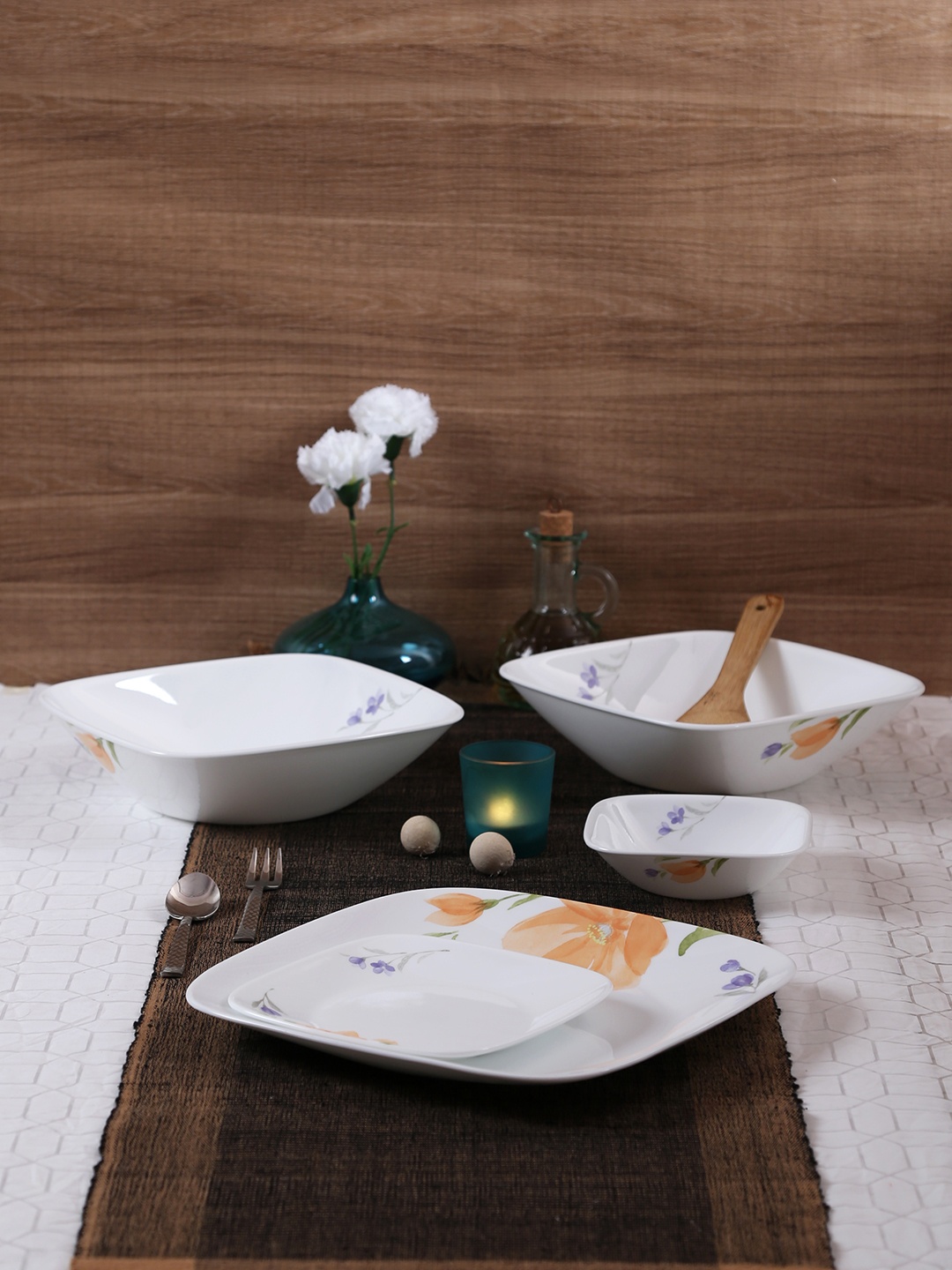 

Corelle White 20 Pieces Printed Glass Dinner Set