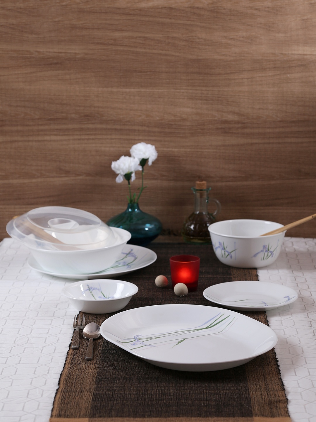 

Corelle White 21 Pieces Printed Glass Dinner Set