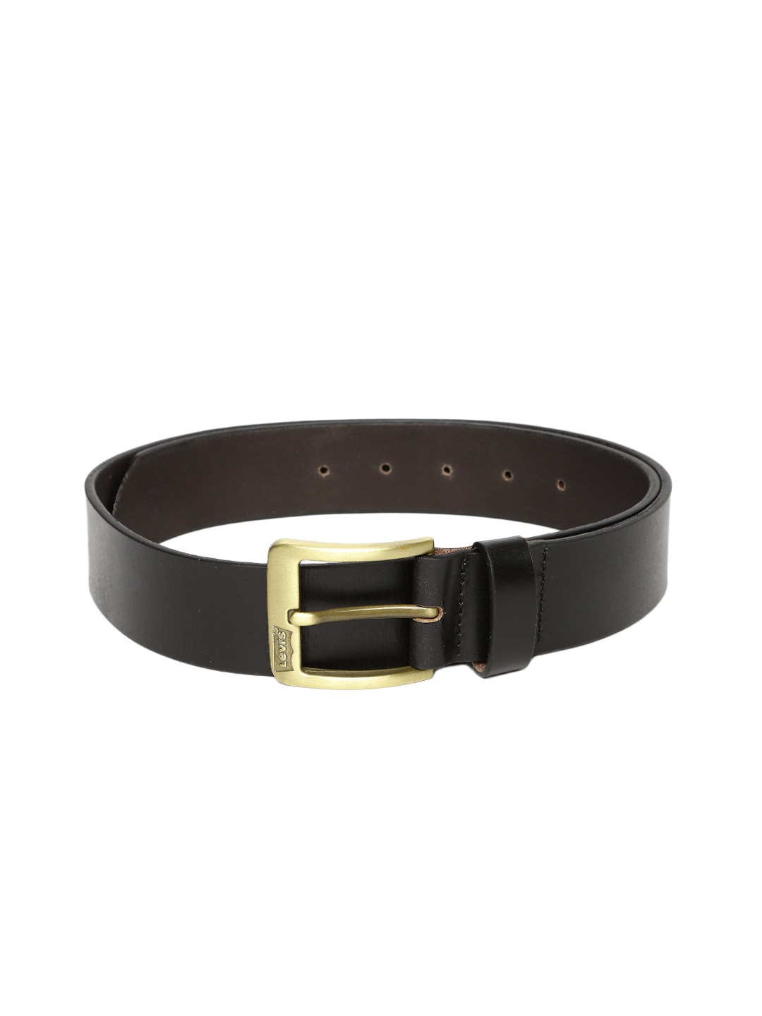 

Levis Men Black Solid Leather Belt