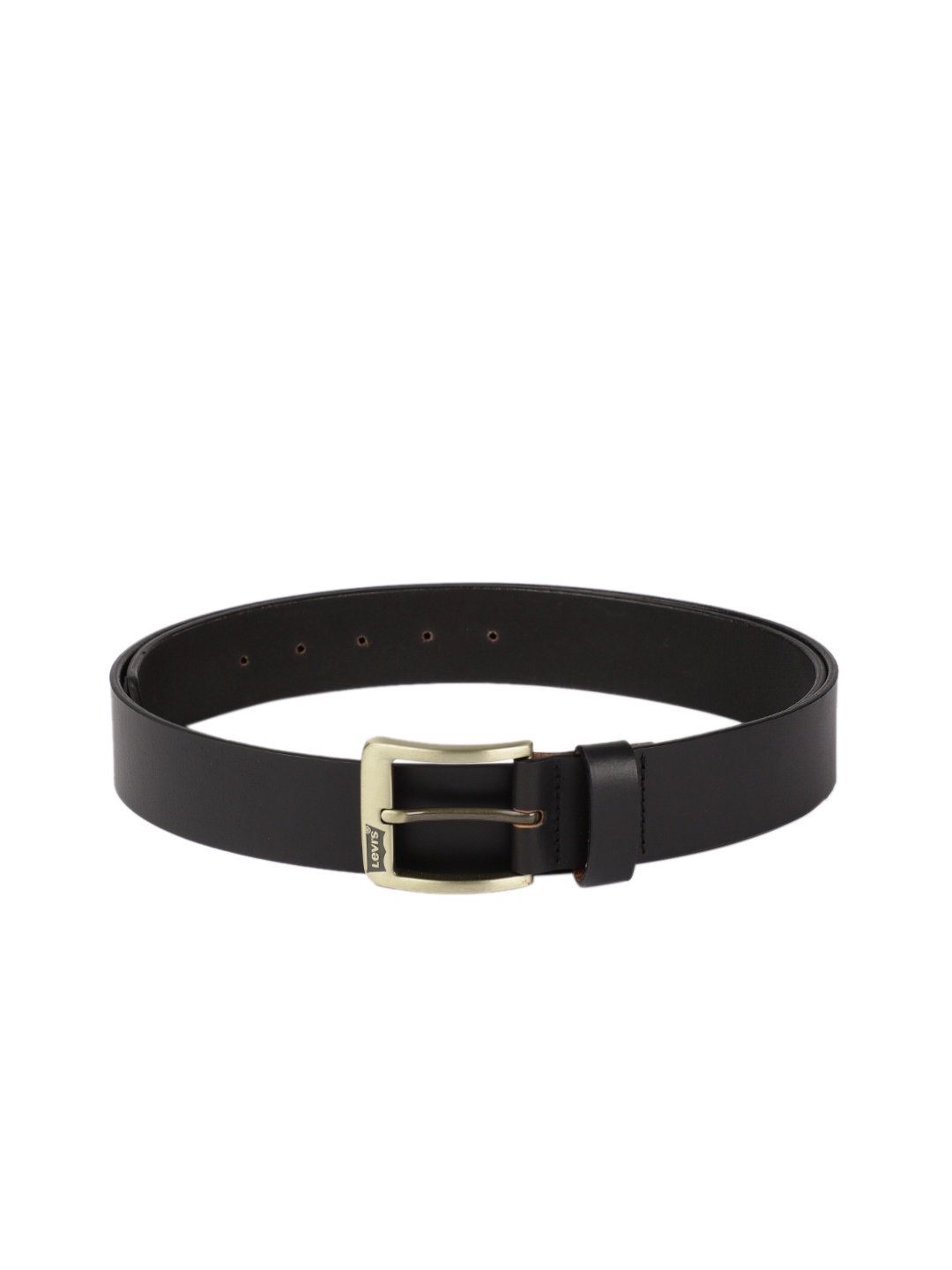 

Levis Men Black Solid Leather Belt