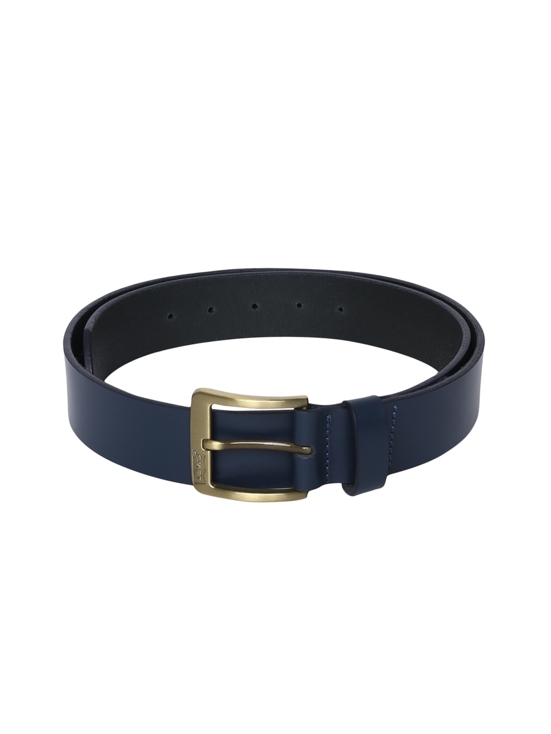 

Levis Men Navy Blue Solid Leather Belt