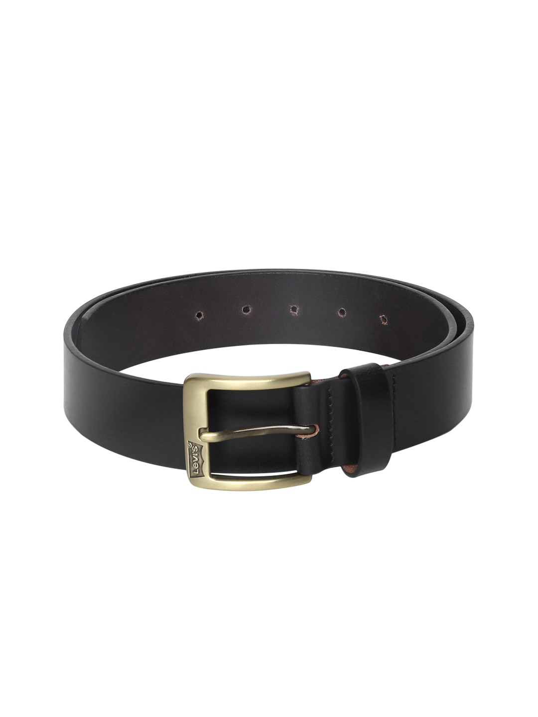 

Levis Men Black Solid Leather Belt