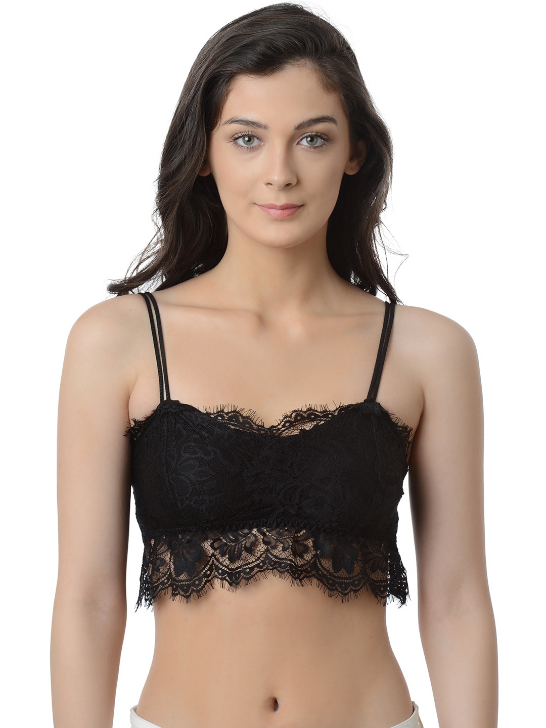 

Da Intimo Black Lace Non Padded Non-Wired Bralette DI1009