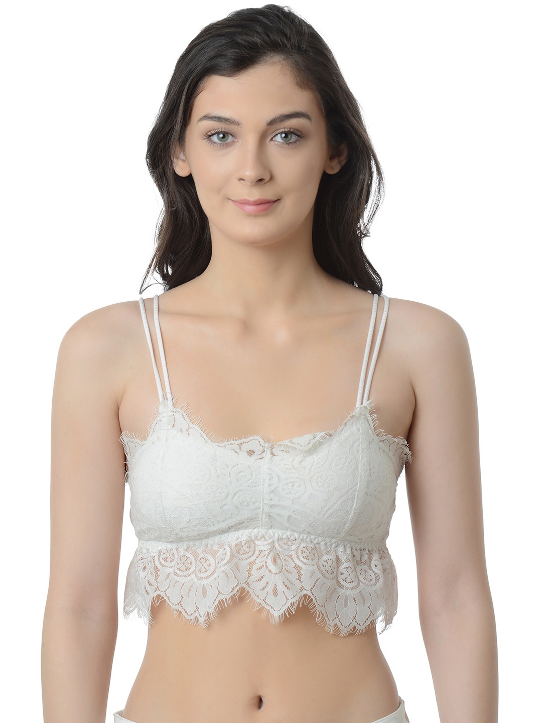 

Da Intimo Women White Lace Bralette Top DI1008