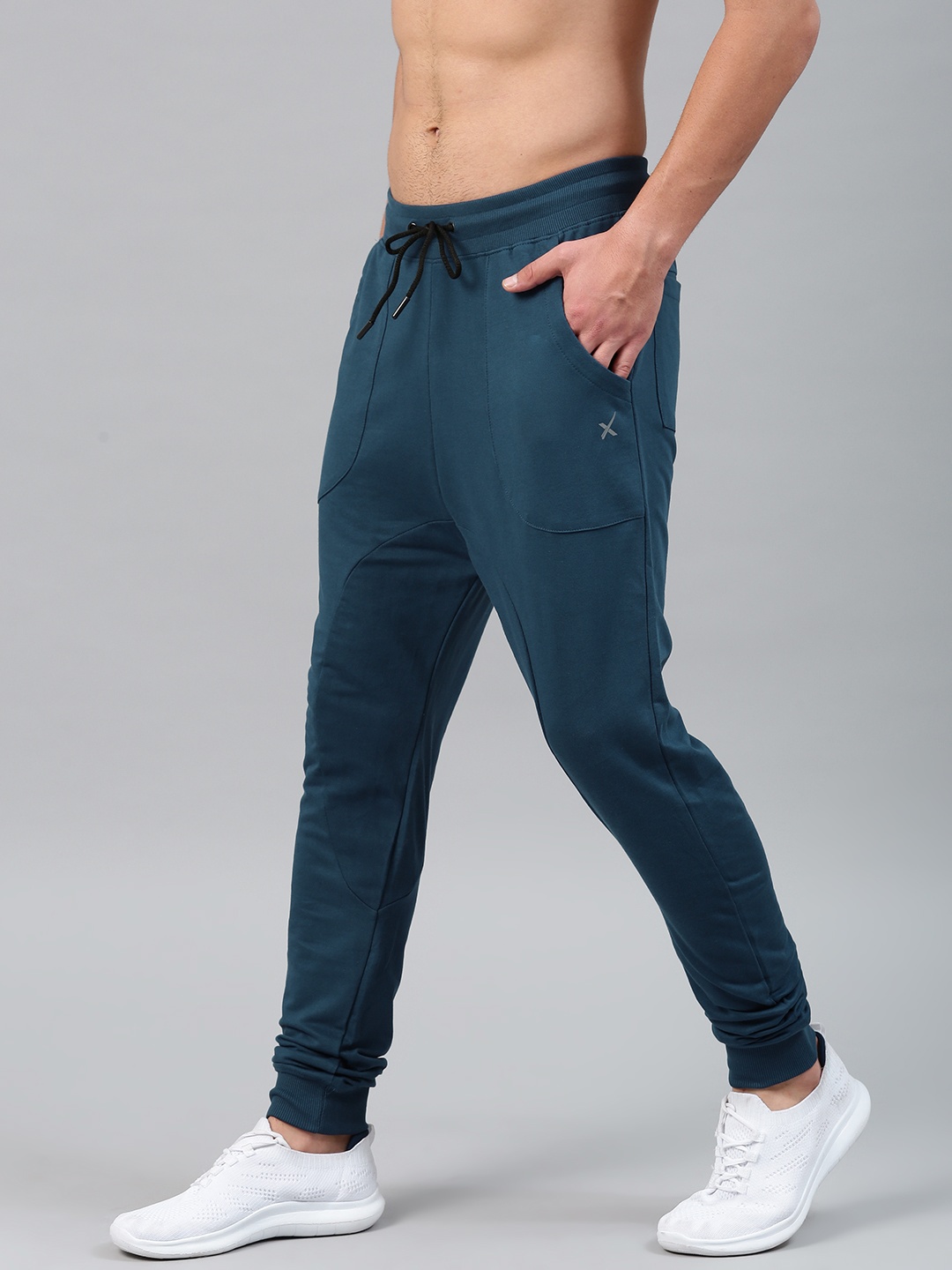 

HRX by Hrithik Roshan Active Men Blue Drop Crotch Track Pants