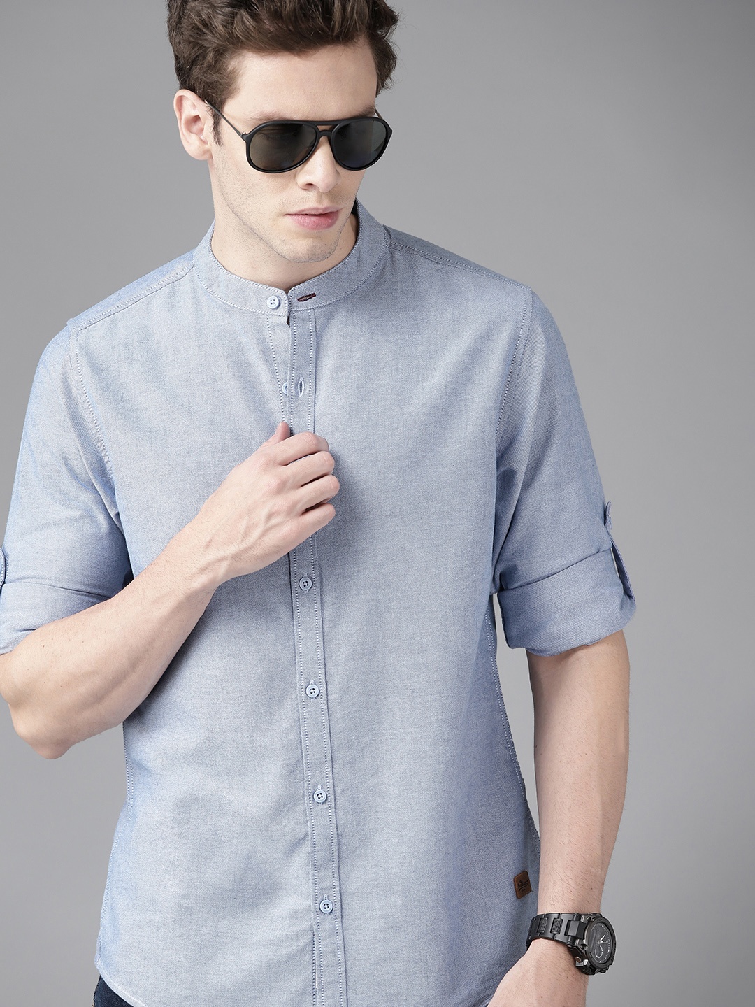 

Roadster Men Blue Casual Shirt