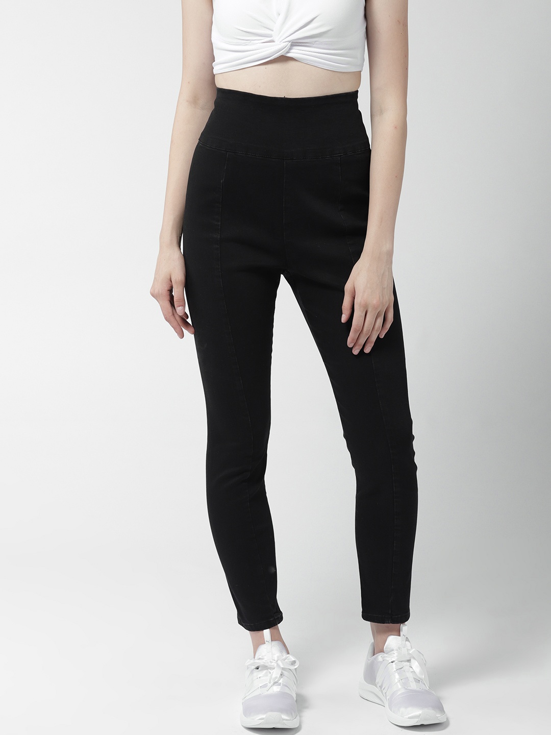 

FOREVER 21 Women Black Solid Jeggings