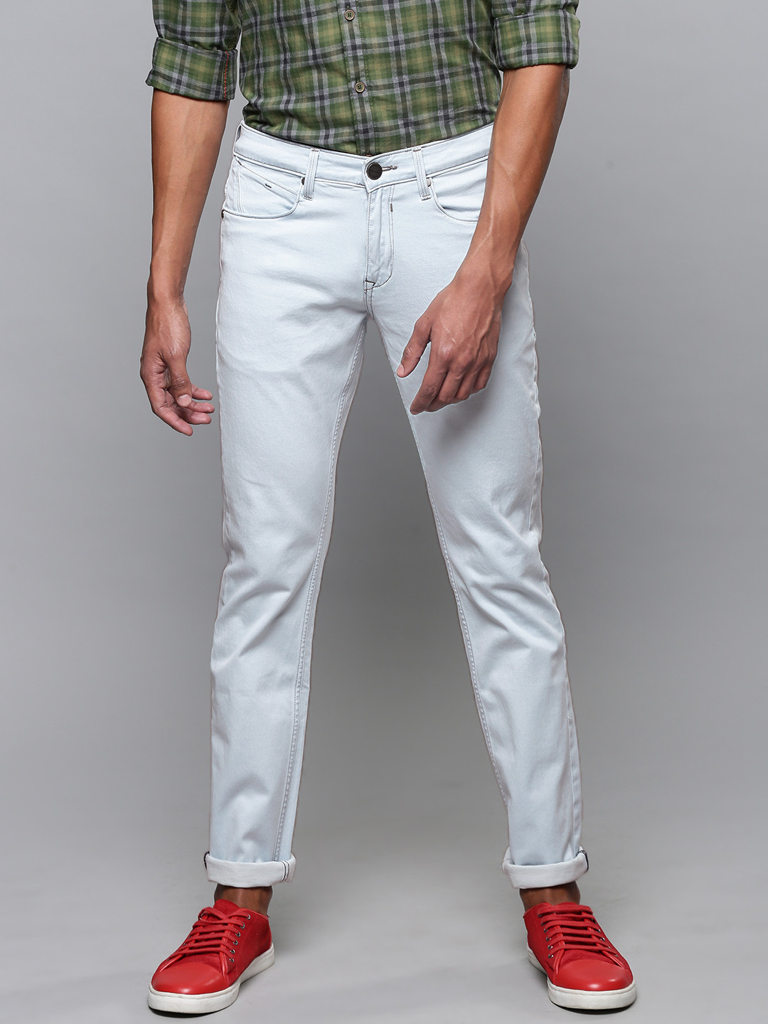 

Louis Philippe Jeans Men Blue Slim Fit Low-Rise Clean Look Stretchable Jeans