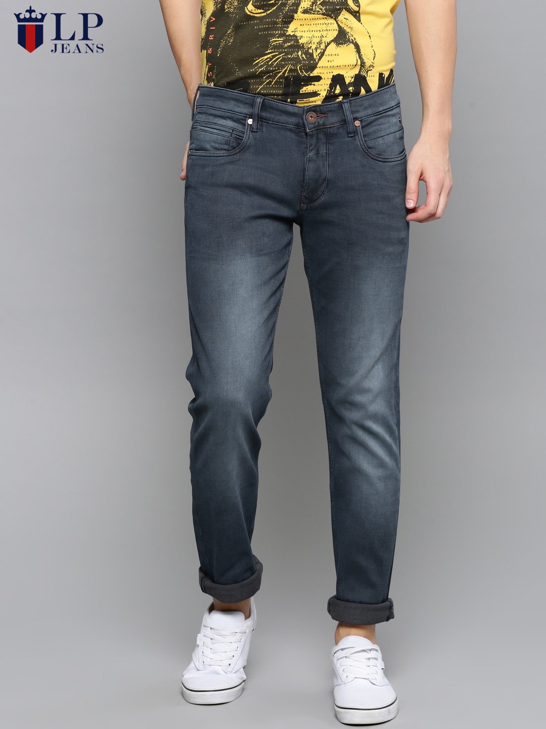 

Louis Philippe Jeans Men Blue Slim Fit Low-Rise Jeans