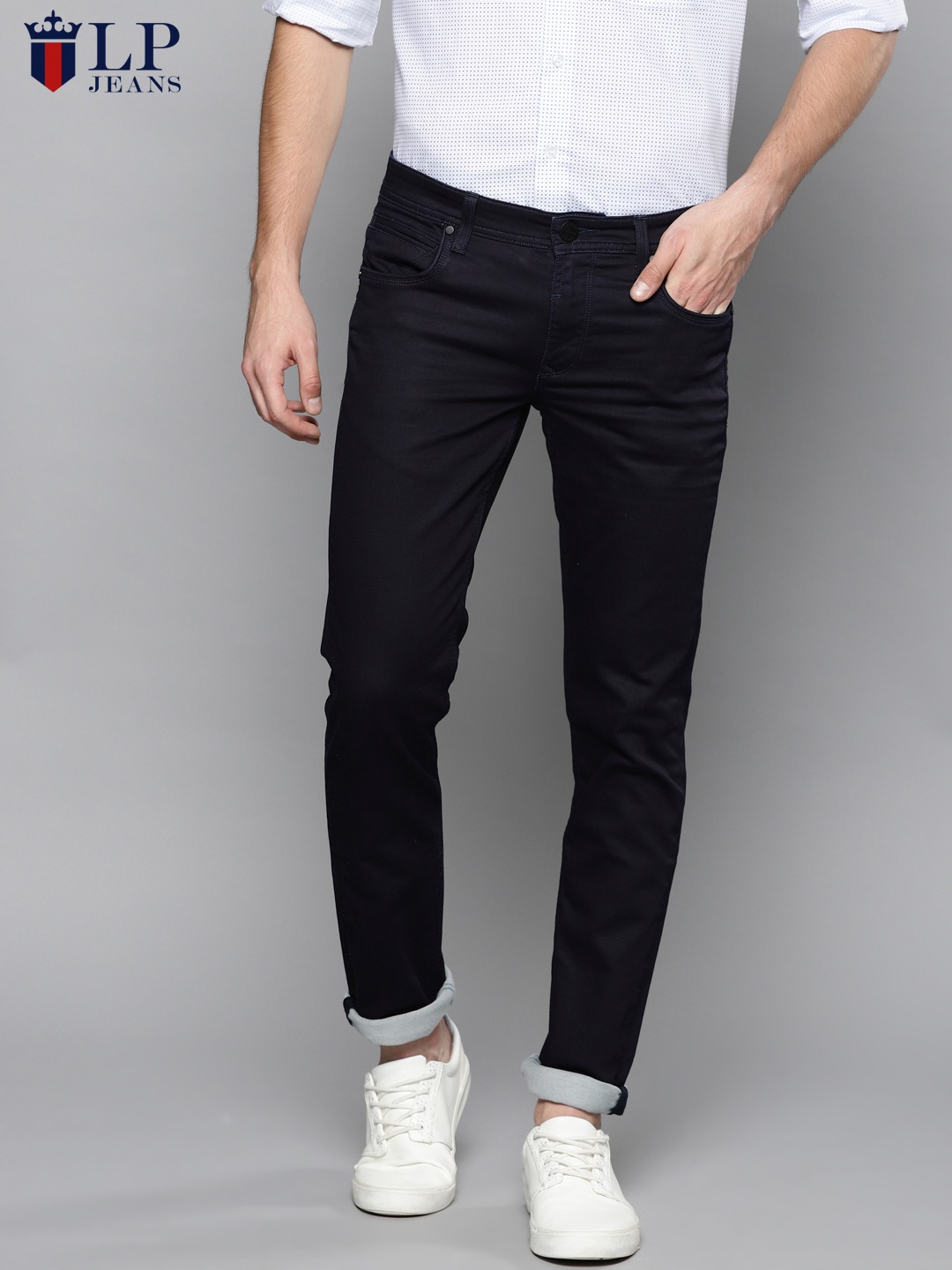 

Louis Philippe Jeans Men Blue Slim Fit Low-Rise Clean Look Stretchable Jeans