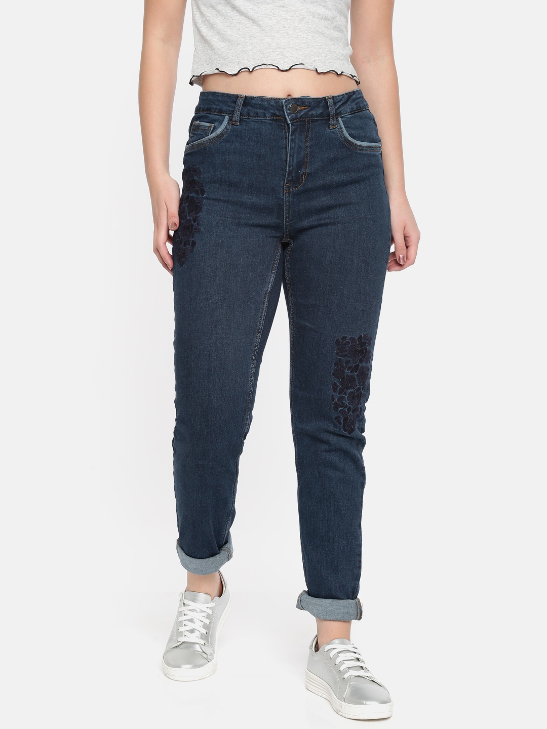 

Vero Moda Women Blue Regular Fit Mid-Rise Clean Look Stretchable Jeans