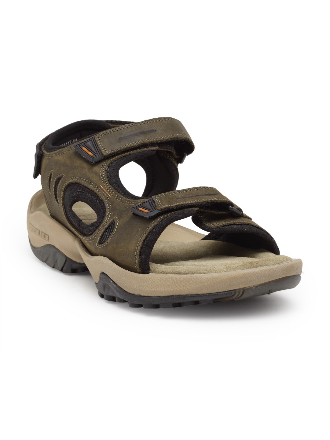 

Woodland ProPlanet Men Olive Green Leather Comfort Sandals