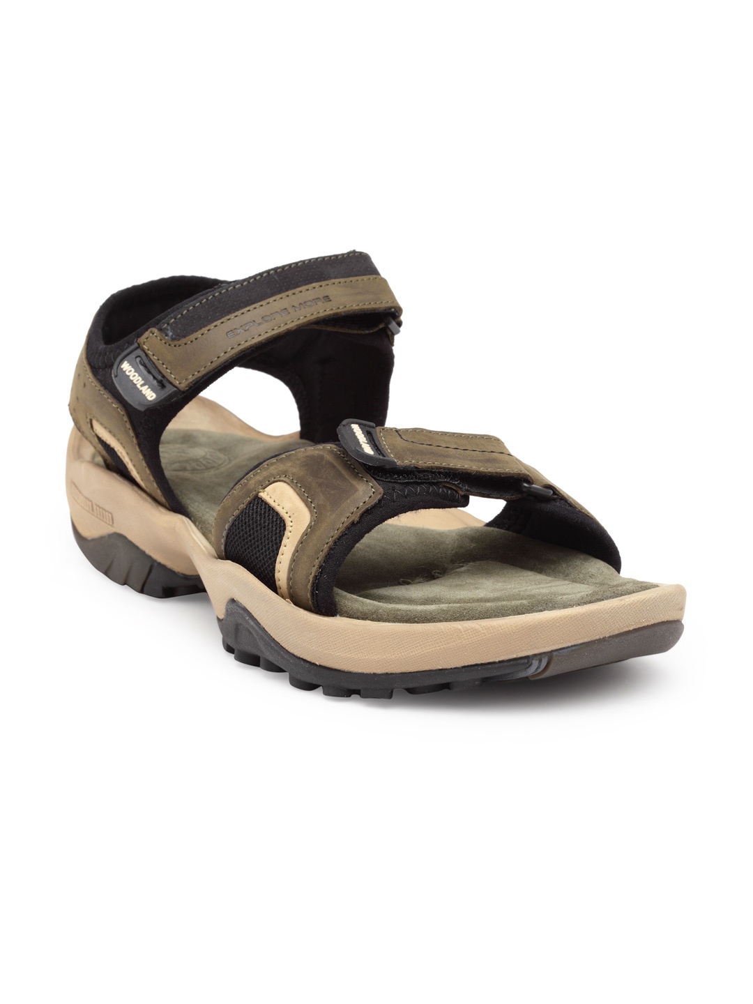 

Woodland ProPlanet Men Olive Green Leather Comfort Sandals
