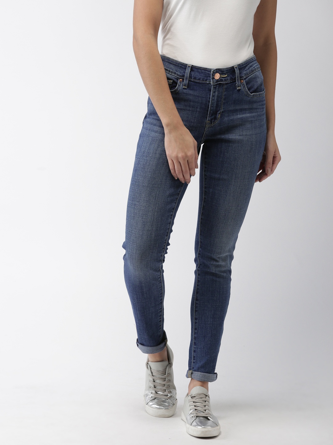 

Levis Women Blue Skinny Fit Mid-Rise Clean Look Stretchable Jeans