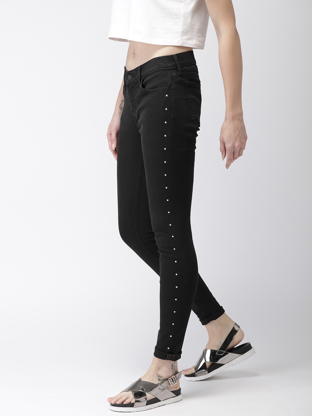 

Levis Women Black Super Skinny Fit Mid-Rise Clean Look Jeans
