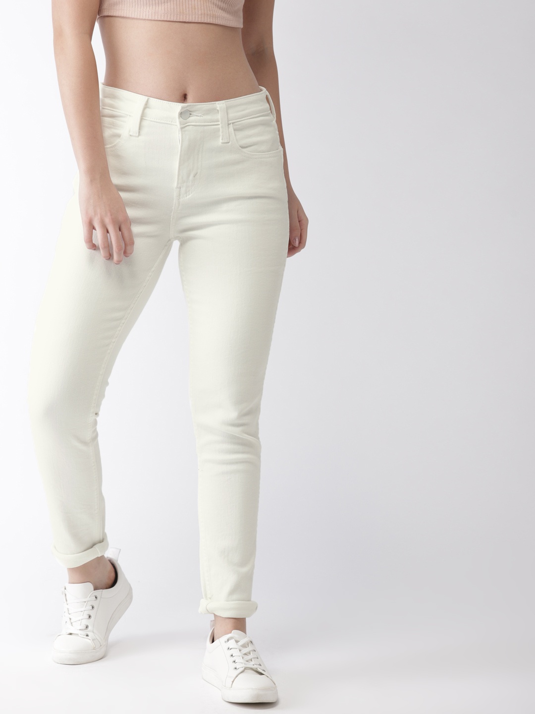 

Levis Women White Skinny Fit High-Rise Clean Look Stretchable Jeans 721