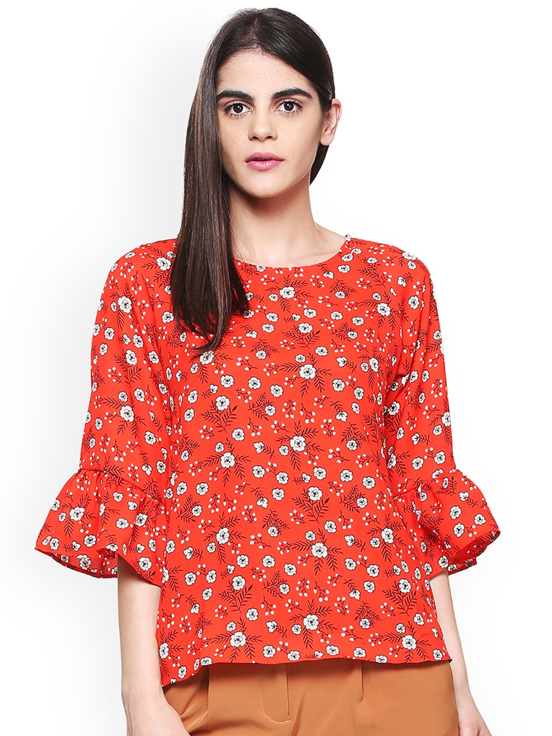

Van Heusen Woman Women Red Printed Top