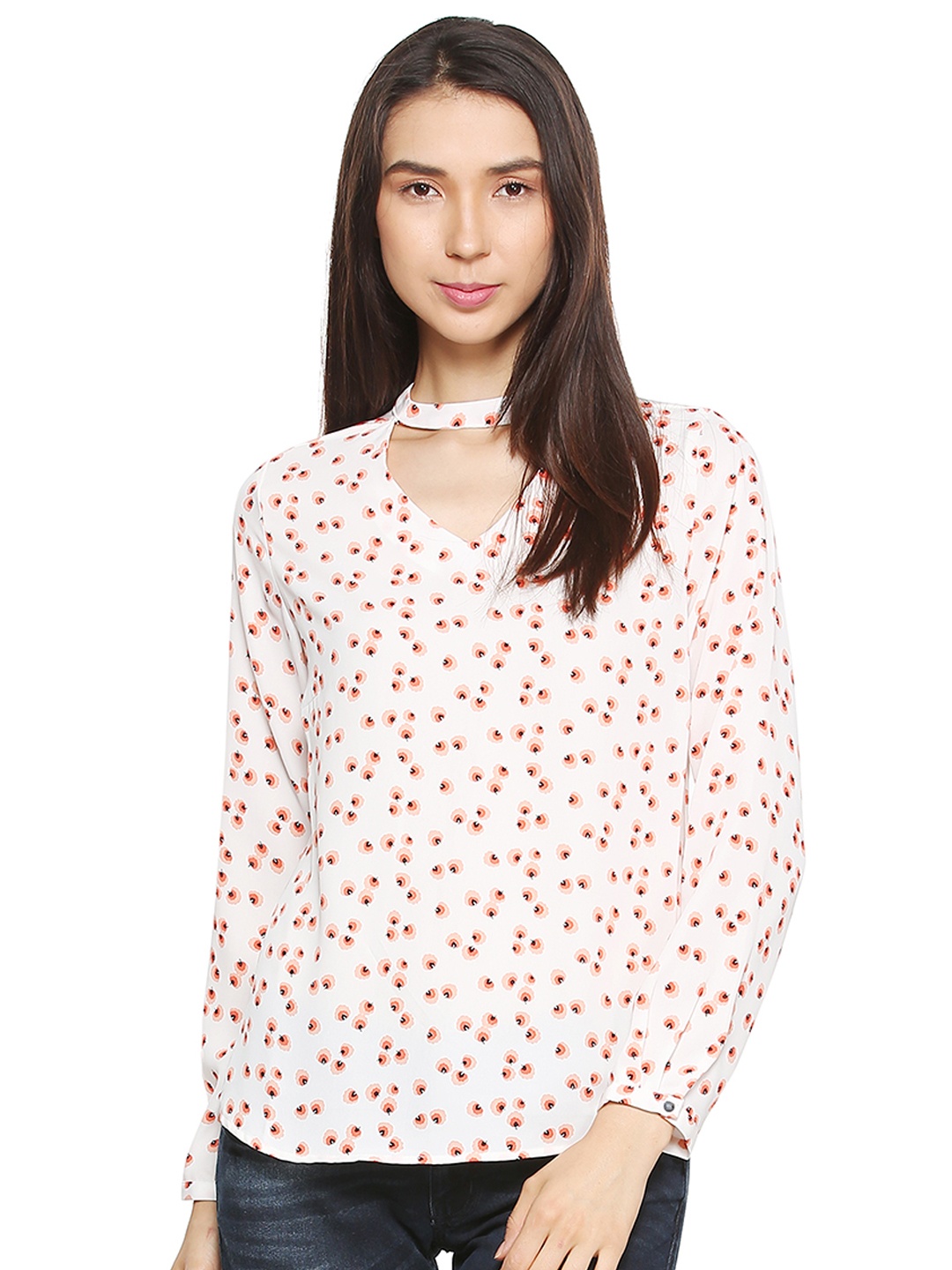 

Allen Solly Woman Women Off-White Printed Top