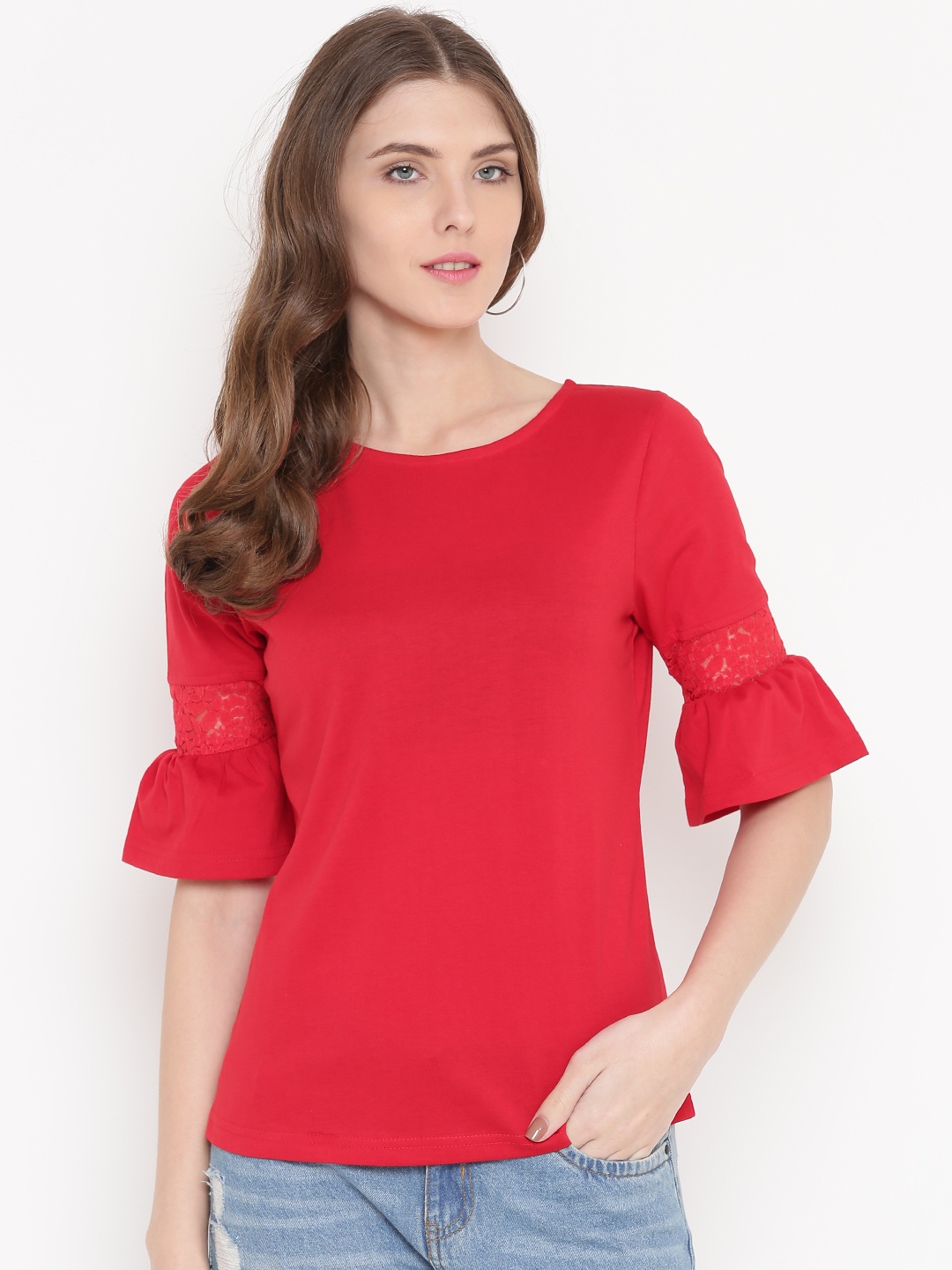 

GRITSTONES Women Red Solid Top