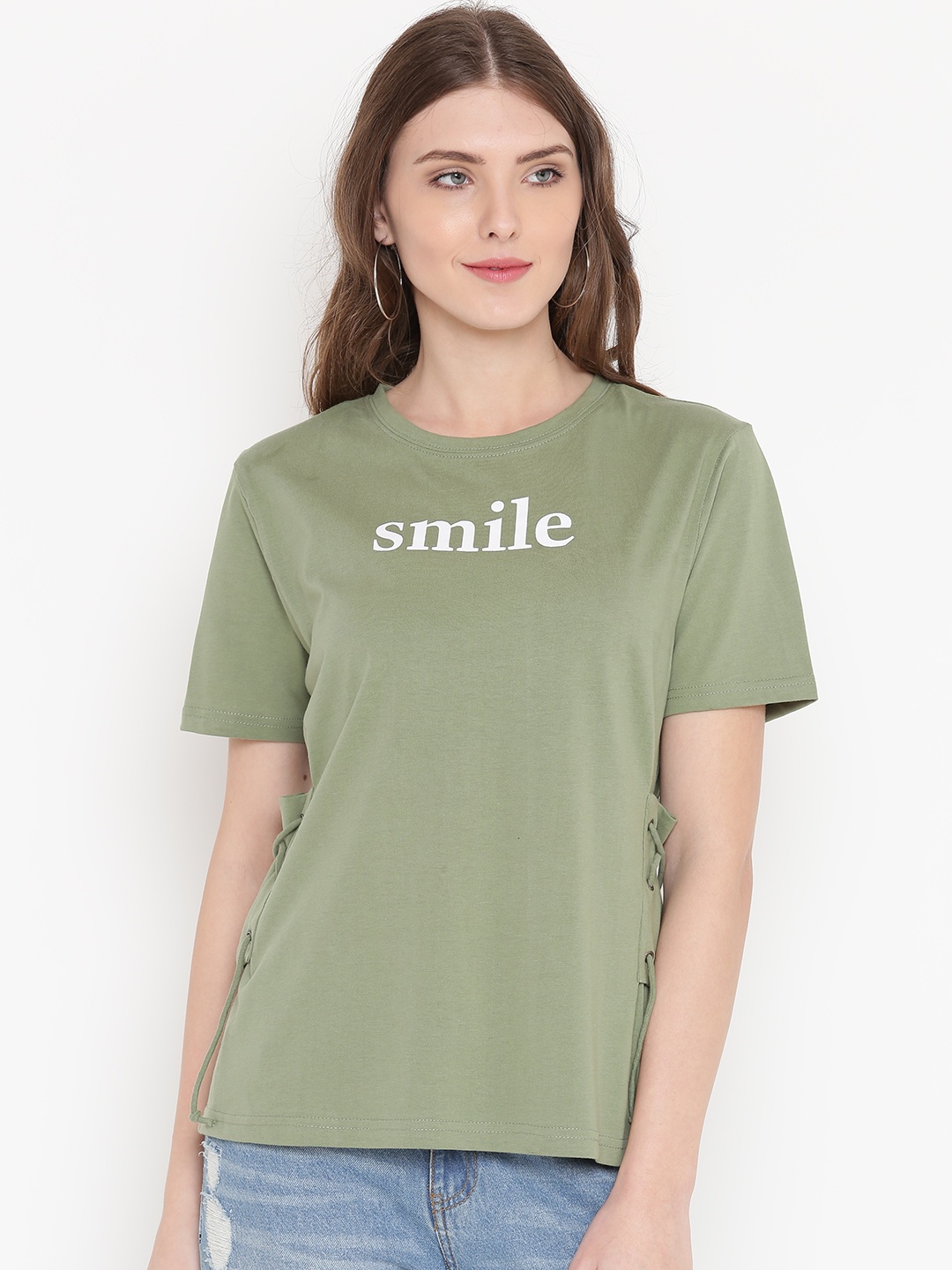 

GRITSTONES Women Green Printed Top