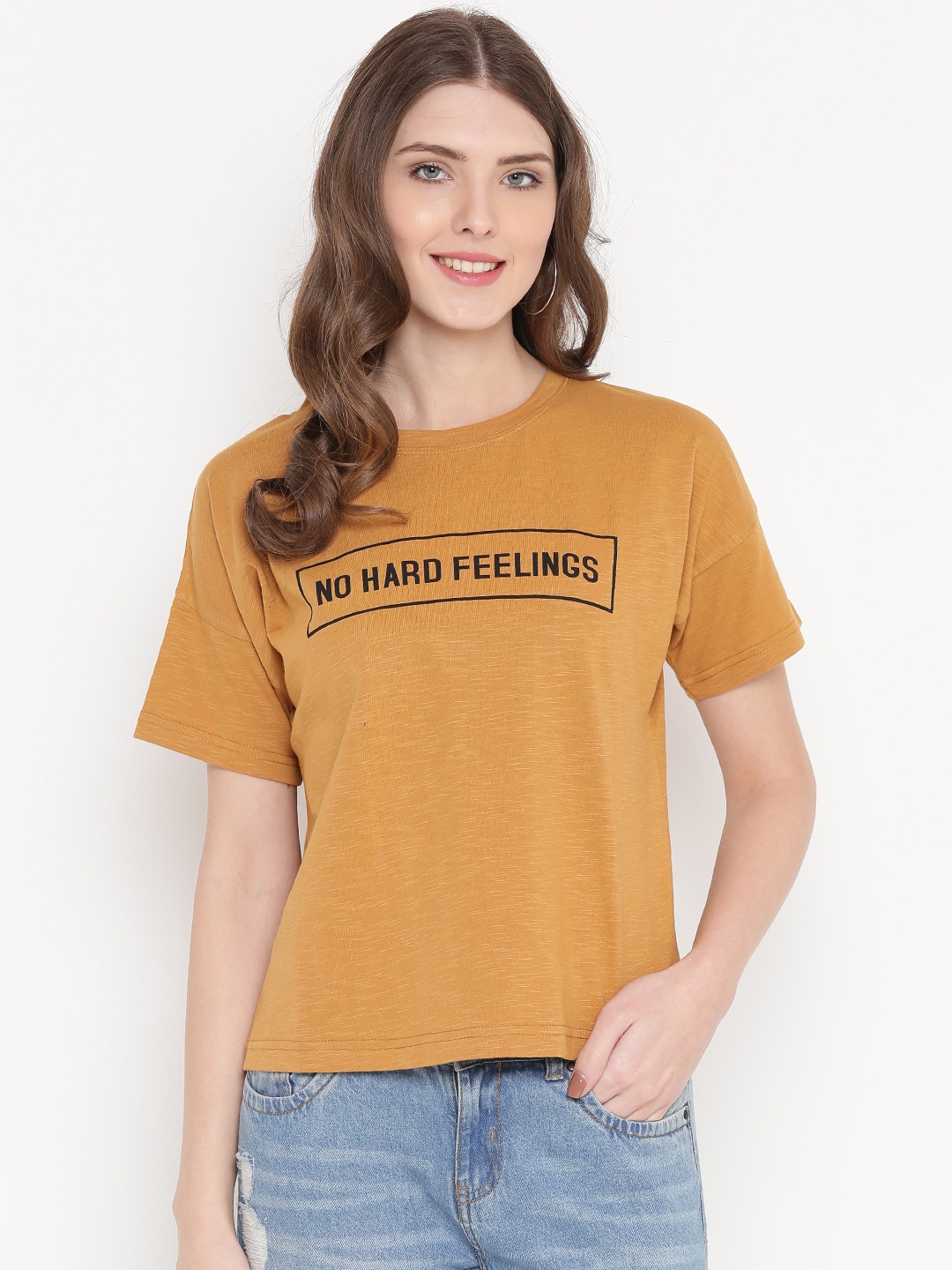 

GRITSTONES Women Mustard Printed Top