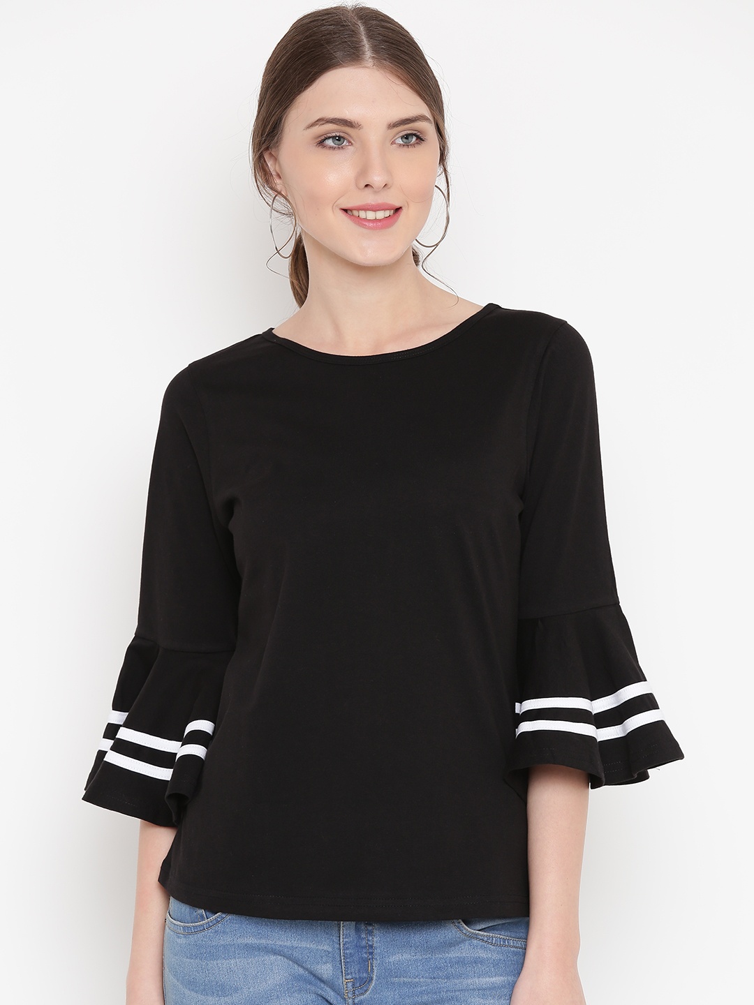 

GRITSTONES Women Black Solid Top