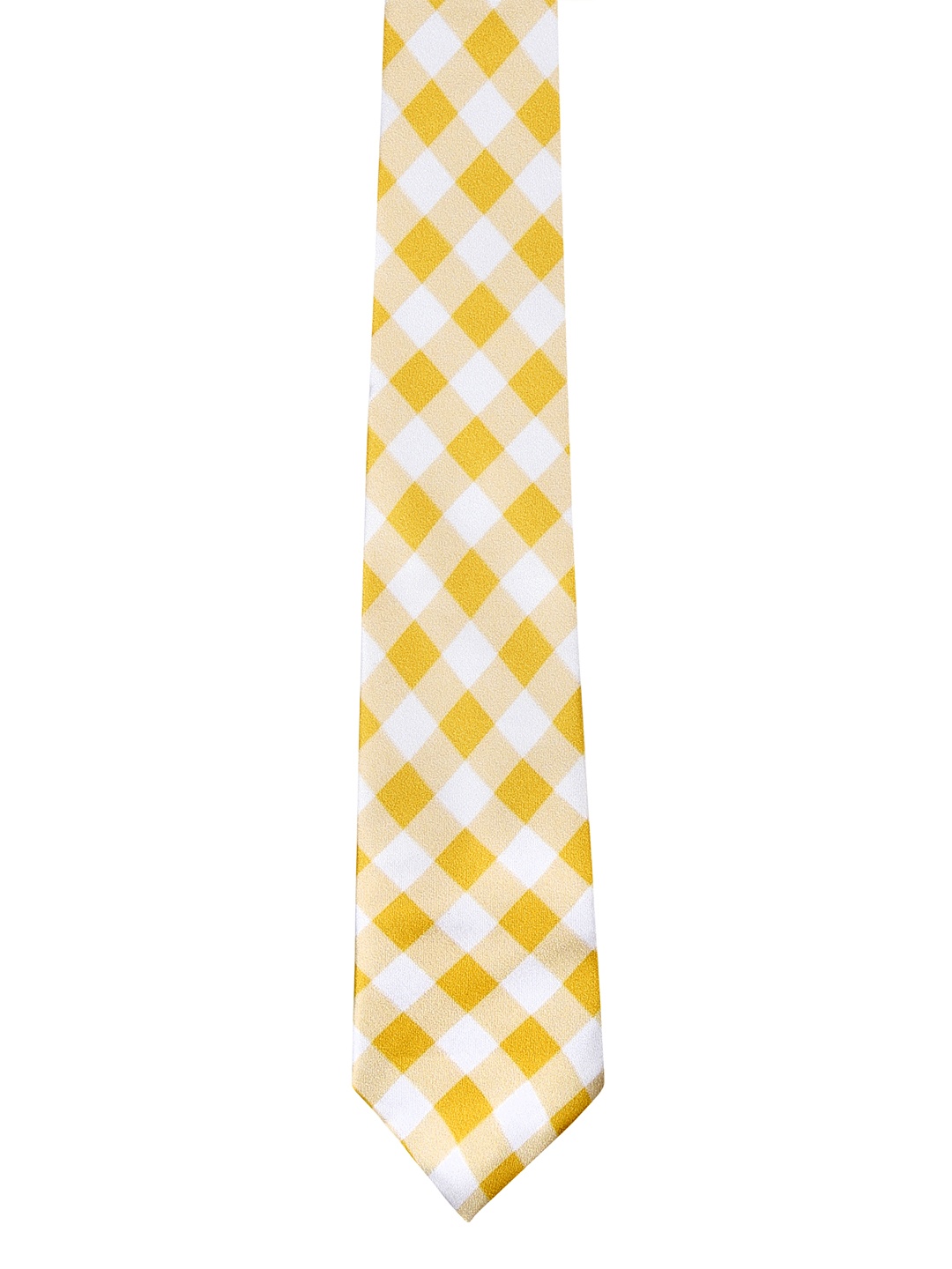 

Blacksmith Yellow & White Checked Broad Tie