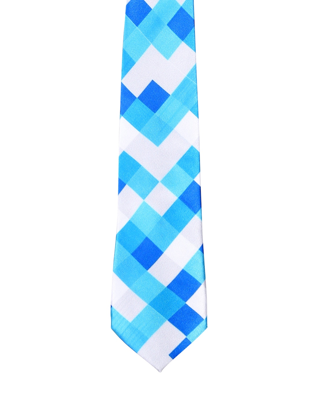 

Blacksmith Blue & White Checked Broad Tie