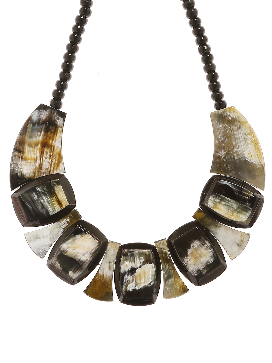 

Bamboo Tree Jewels Black Metal Tribal Necklace