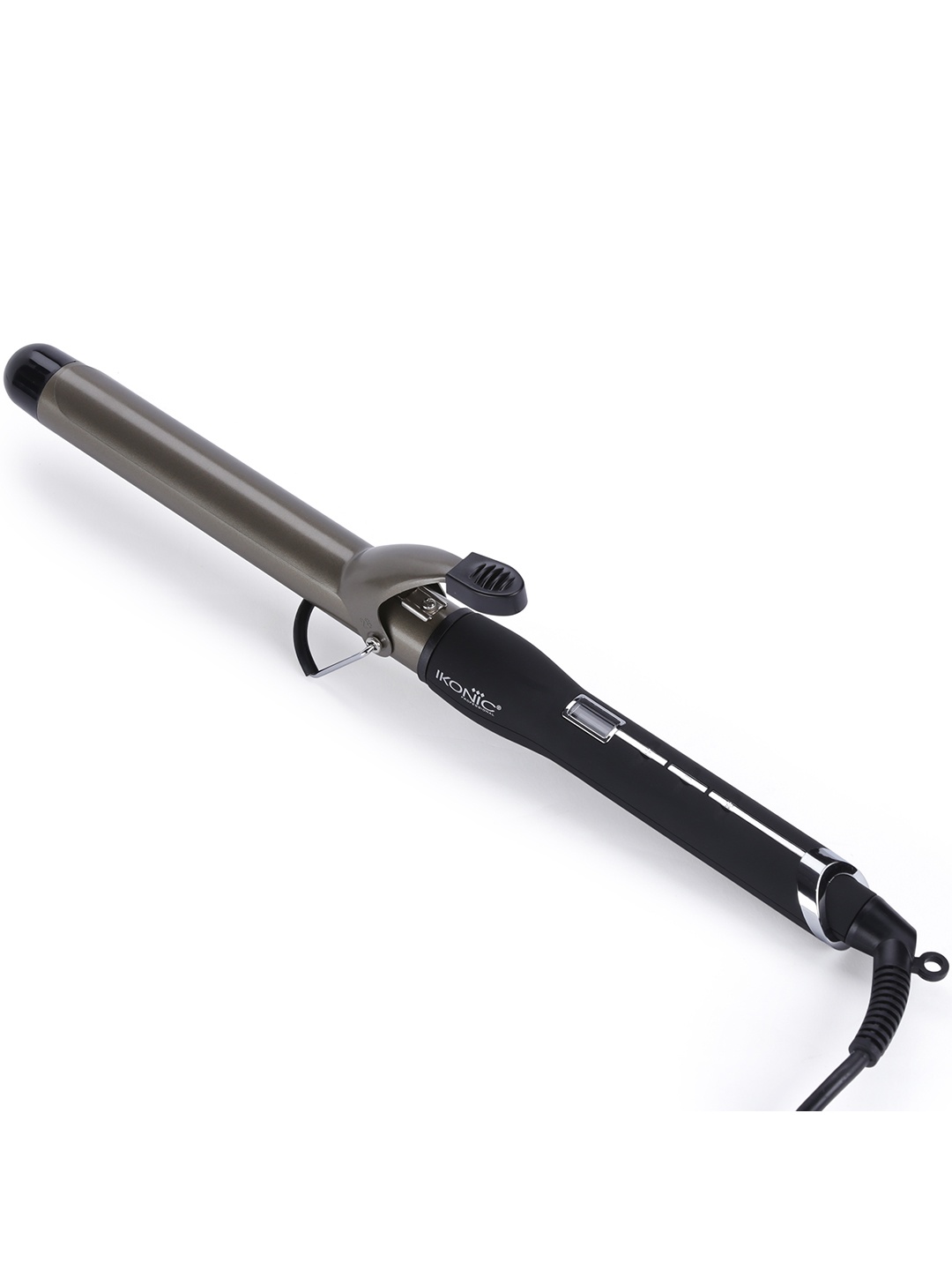 

Ikonic Professional CT-28 Curling Tong with Ceramic Long Barrel - Black & Golden