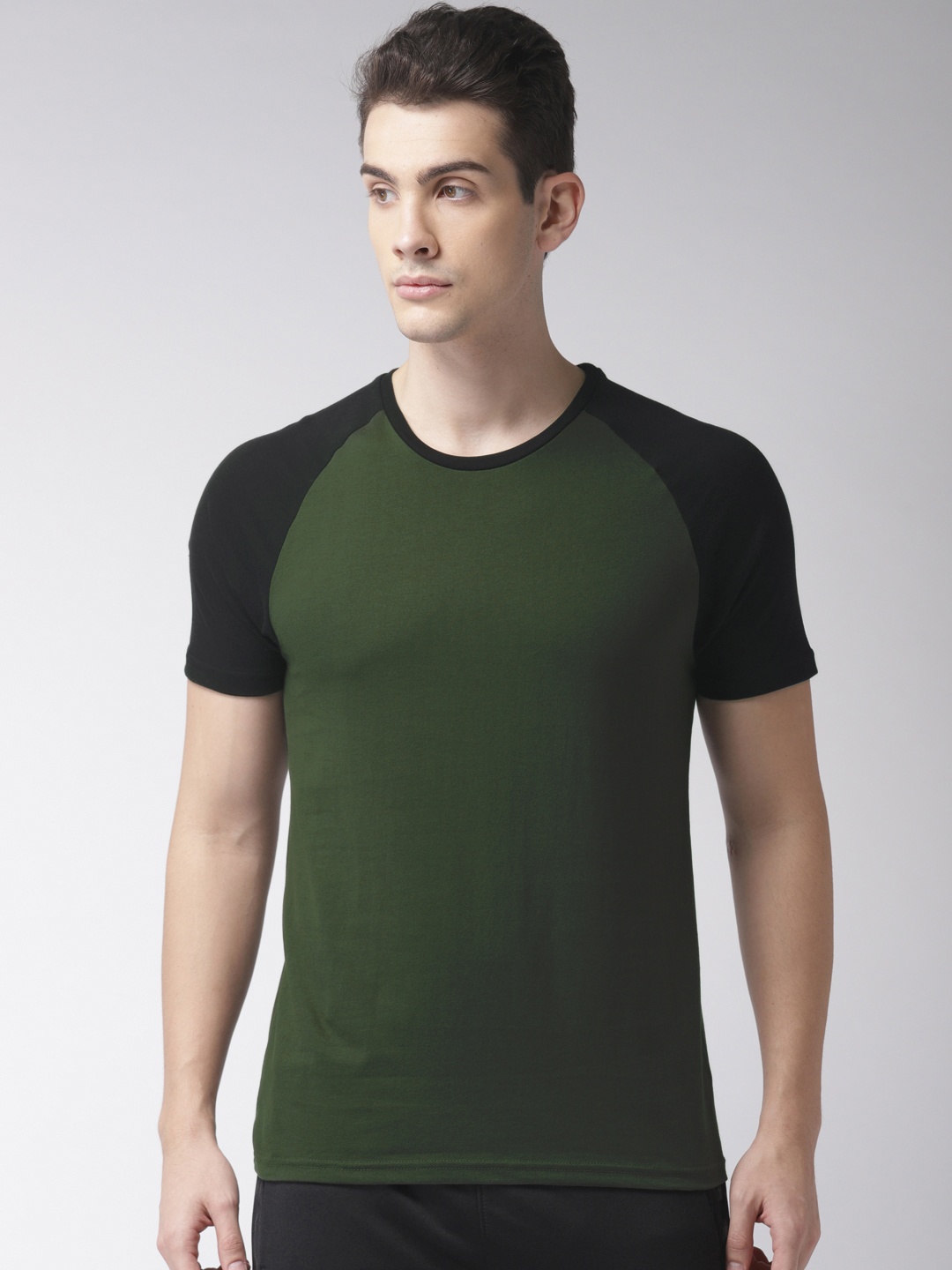 

Kappa Men Olive Green Solid T-shirt