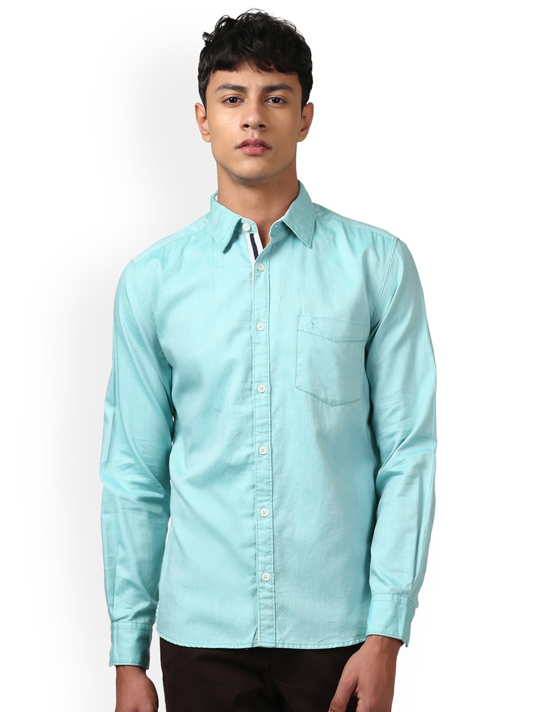 

Parx Men Sea Green Slim Fit Solid Casual Shirt