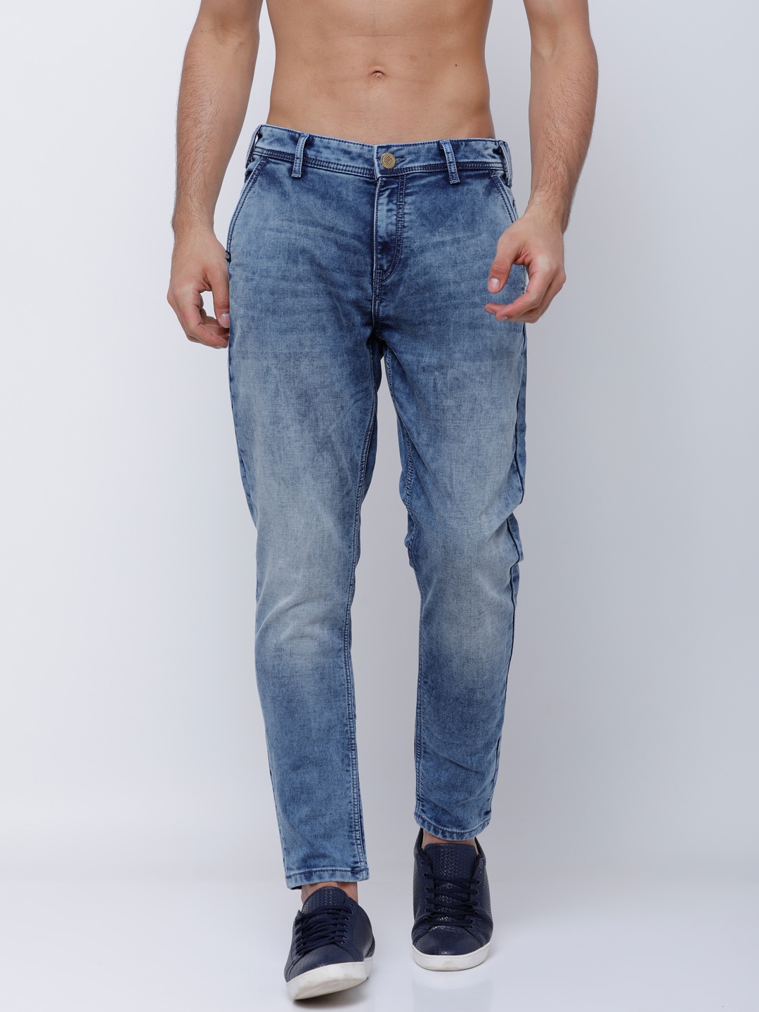 

LOCOMOTIVE Men Blue Slim Fit Mid-Rise Clean Look Stretchable Jeans