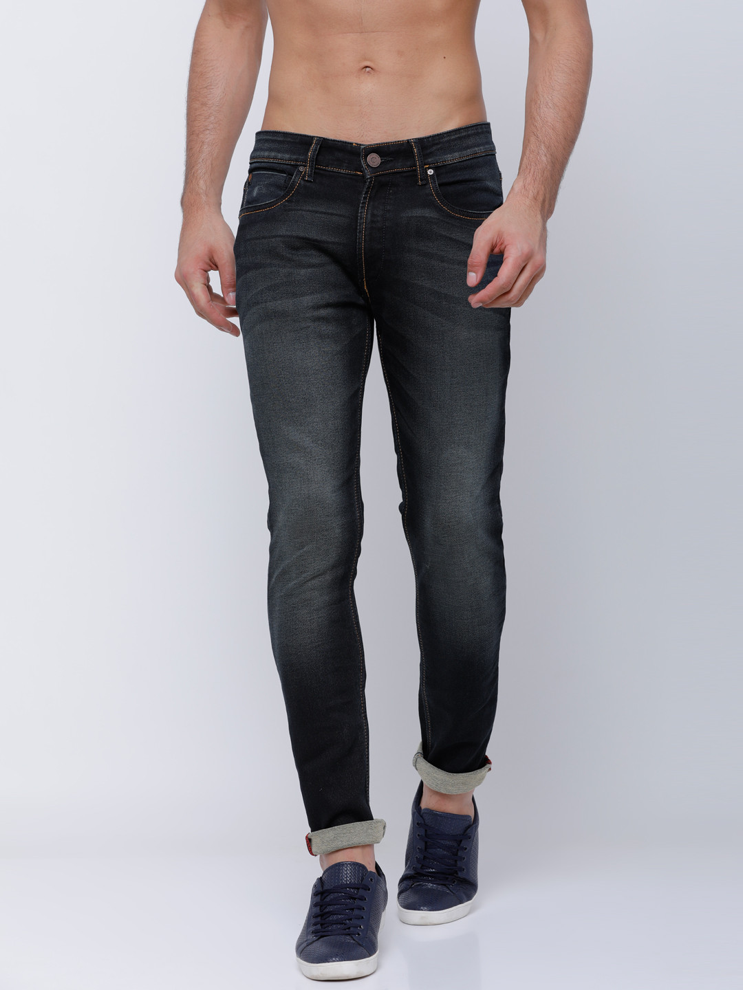 

LOCOMOTIVE Men Blue Slim Fit Mid-Rise Clean Look Stretchable Jeans