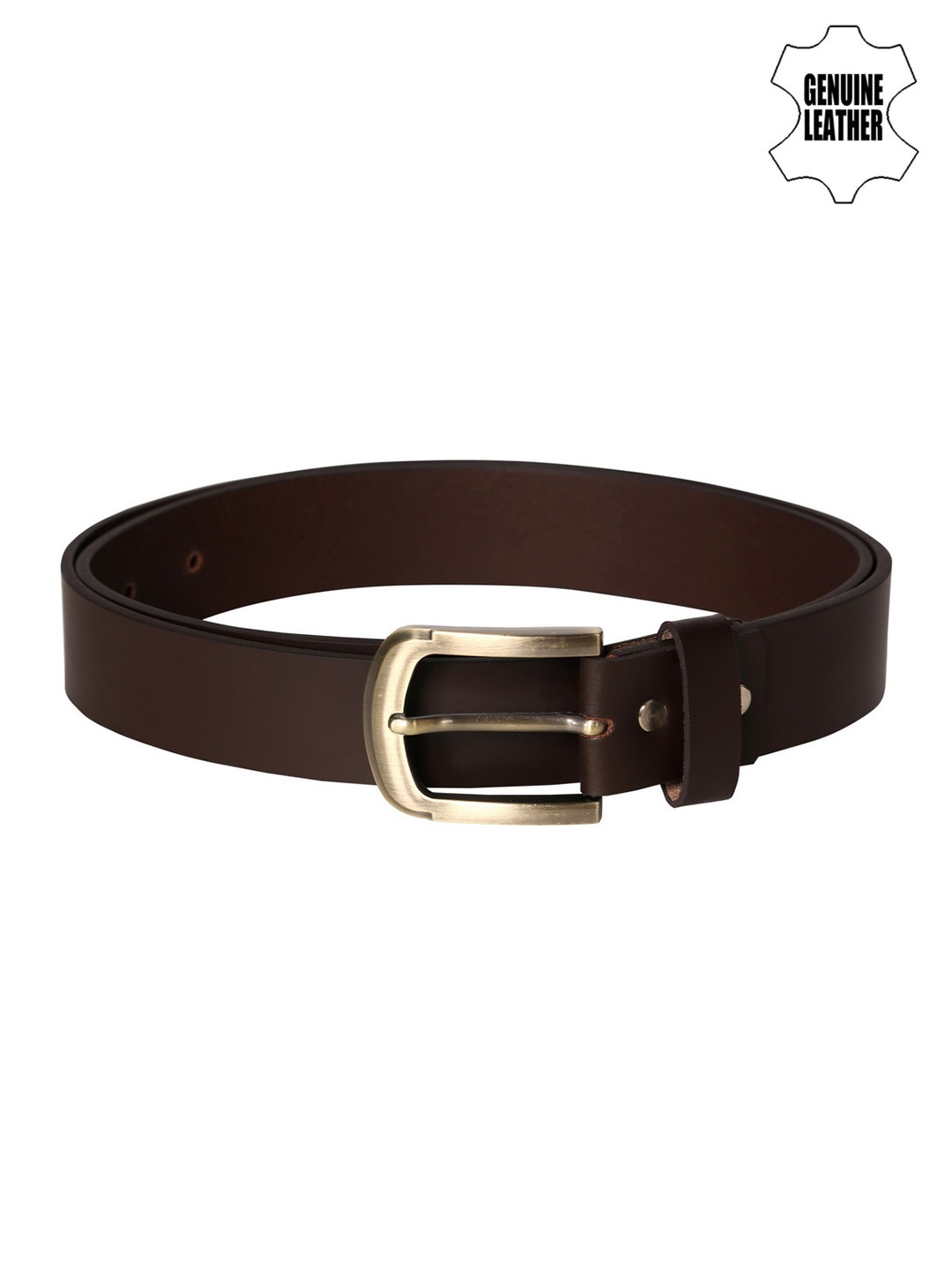 

SCHARF Men Brown Leather Solid Belt