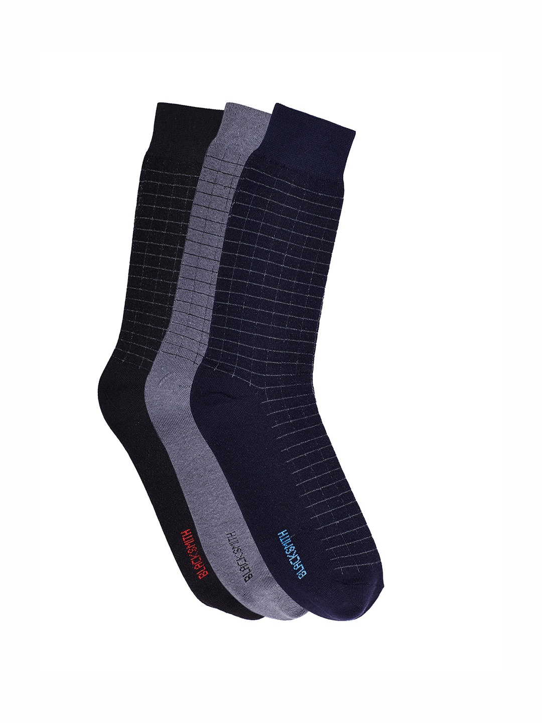 

Blacksmith Men Set of 3 Above Ankle-Length Socks, Blue