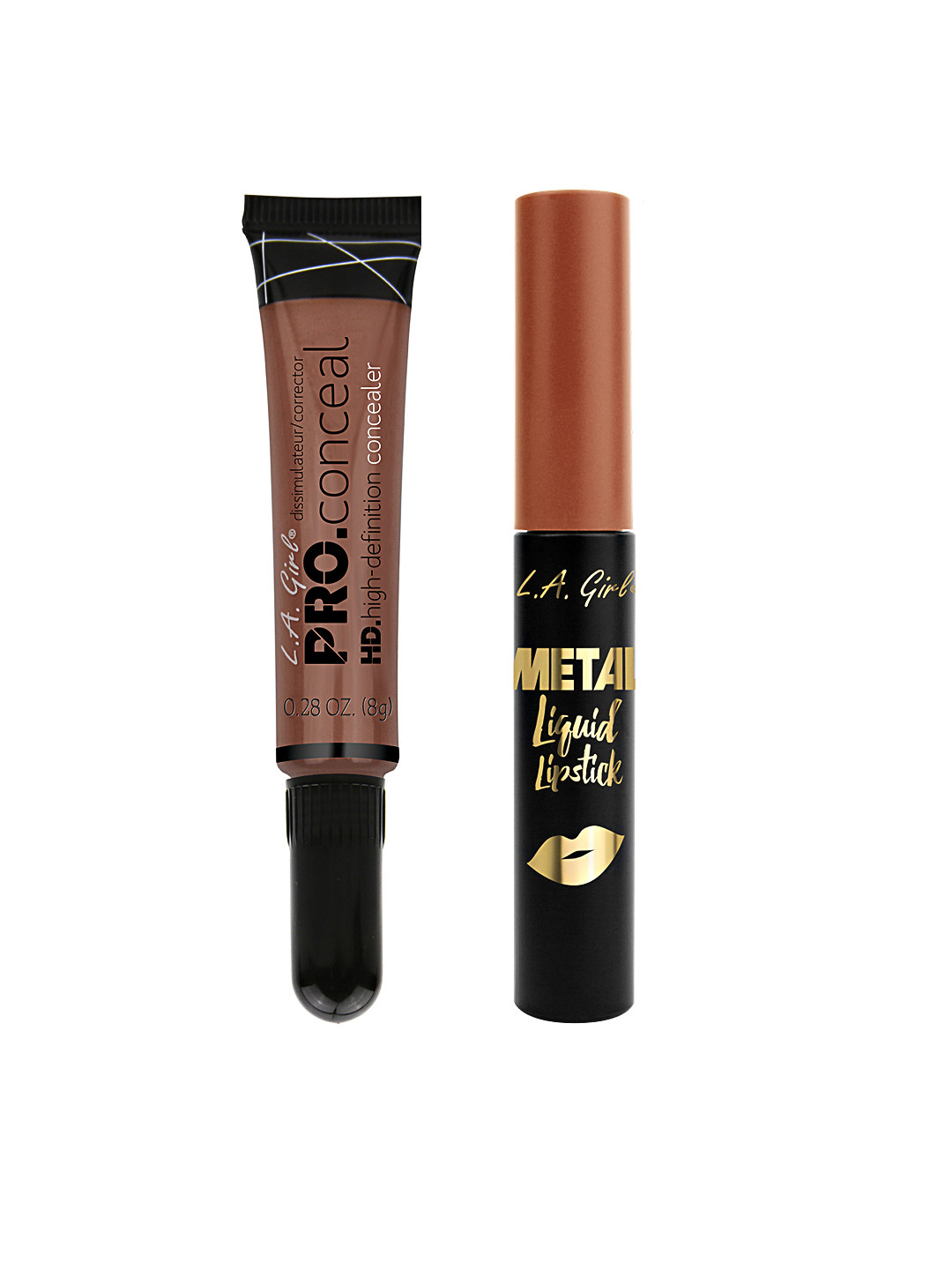 

L.A Girl Set of Lipstick & Concealer, Brown