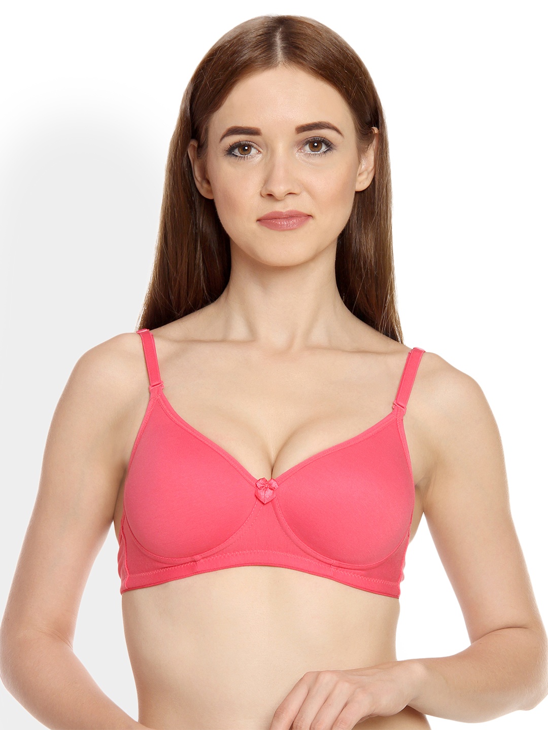 

Innocence Women Pink Solid Non-Wired Lightly Padded Push-Up Bra