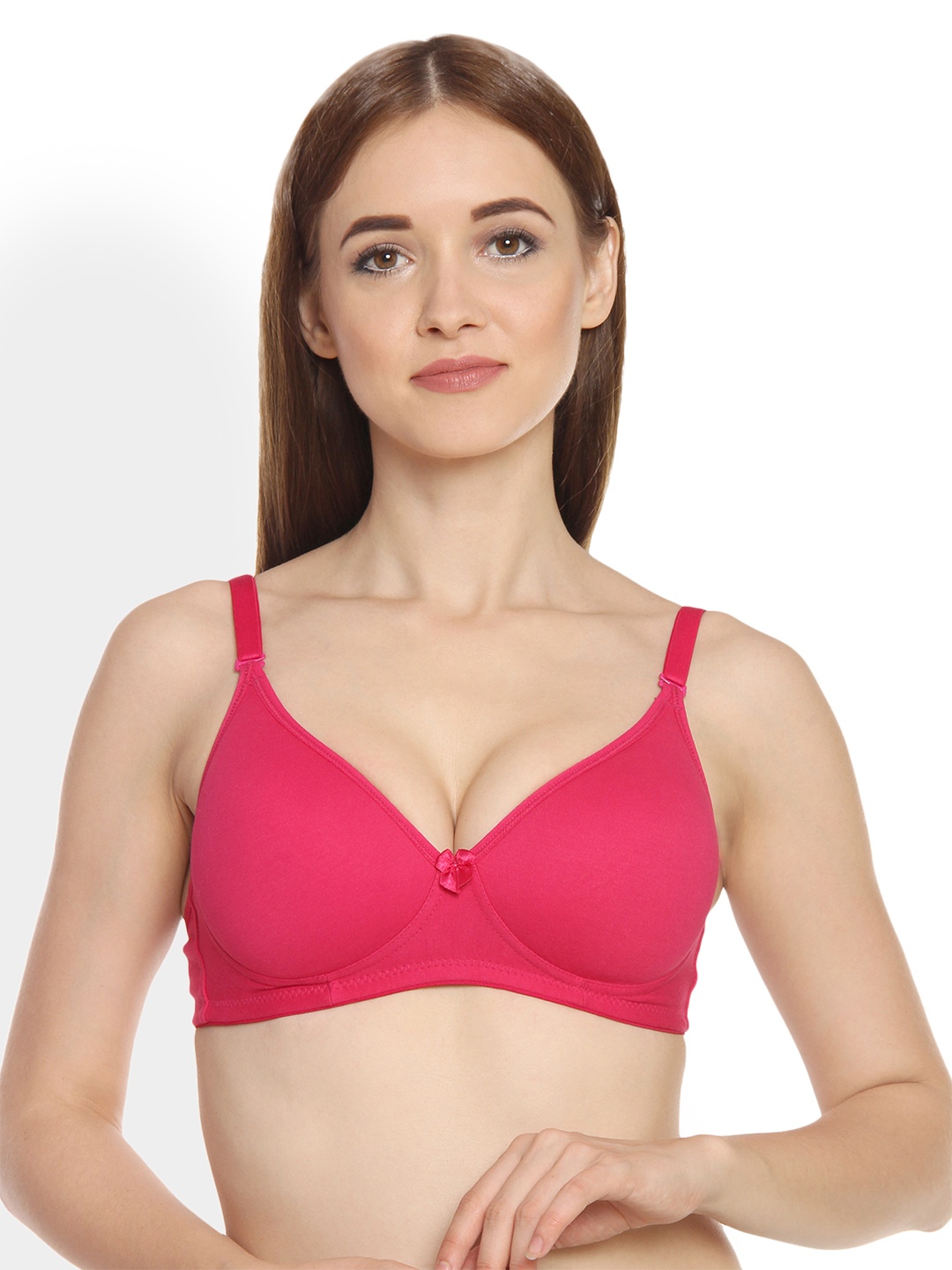 

Innocence Women Pink Solid Non-Wired Lightly Padded Cotton Bra BBAPLIN36499