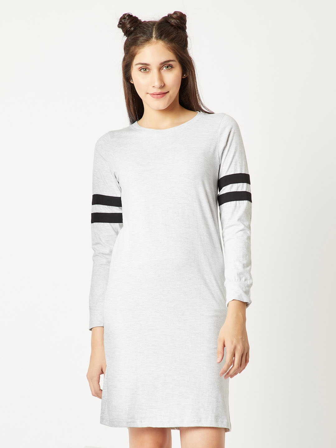 

Miss Chase Women Grey Solid Sheath Dress