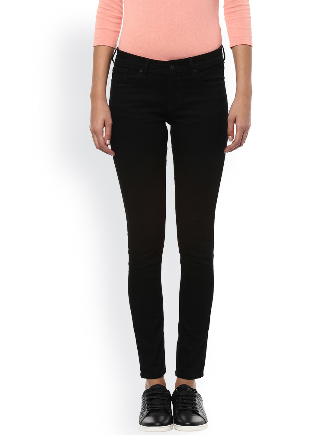 

Allen Solly Woman Black Regular Fit Mid-Rise Clean Look Jeans