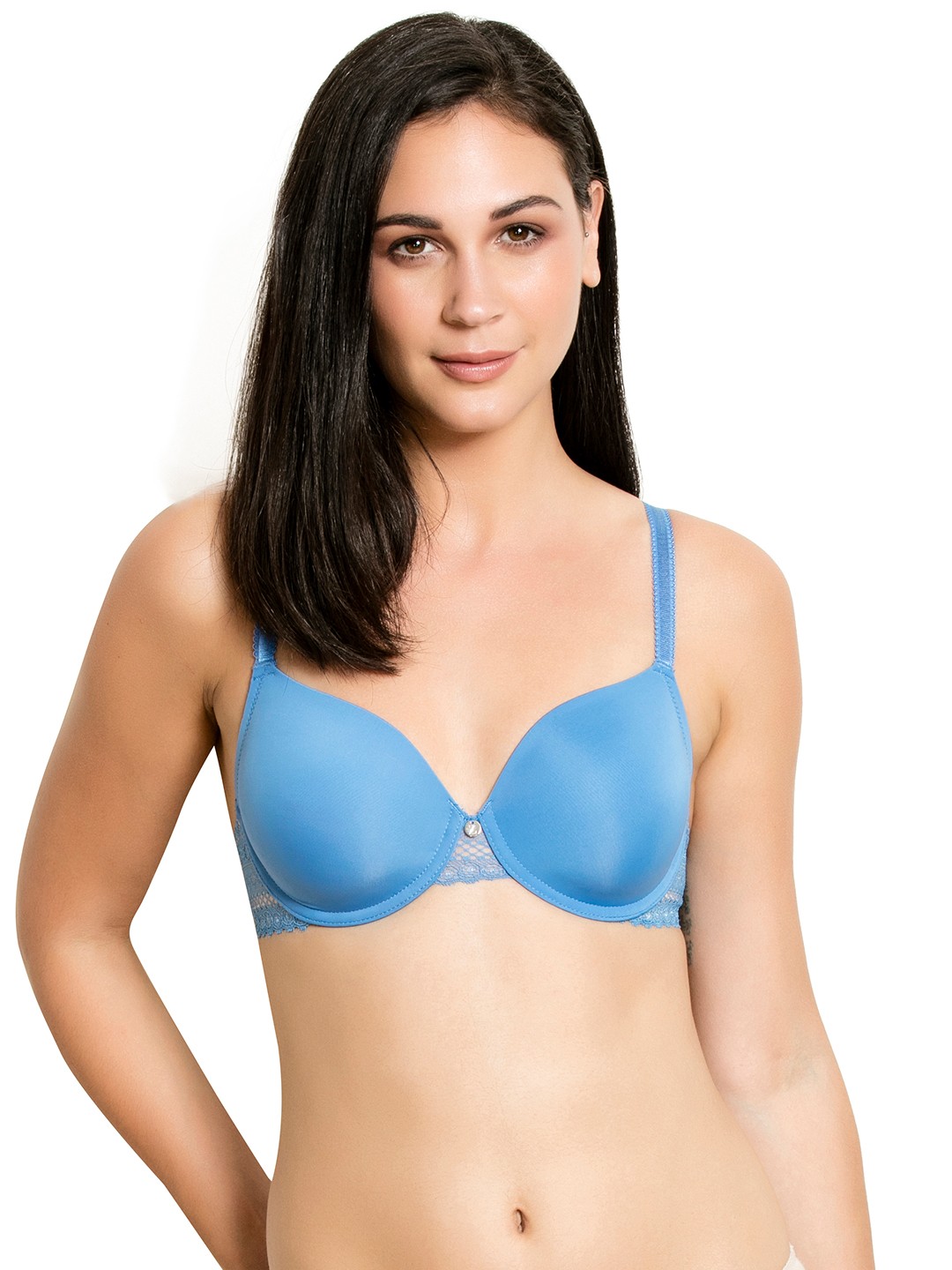

Zivame Blue Solid Underwired Lightly Padded T-shirt Bra ZI1288FASHZBLUE