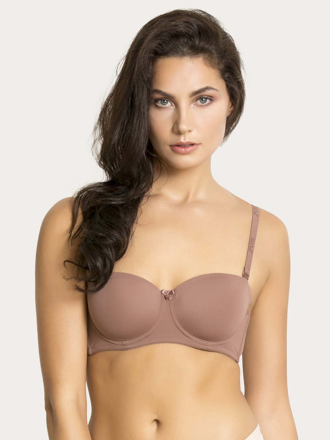 

Zivame Taupe Solid Underwired Lightly Padded T-shirt Bra ZI1133COREBROWN