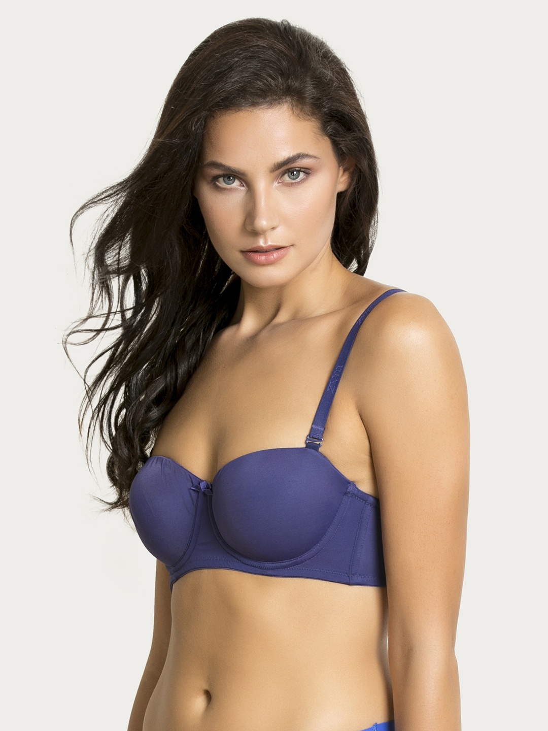 

Zivame Blue Solid Underwired Lightly Padded Push-Up Bra ZI1133COREABLUE