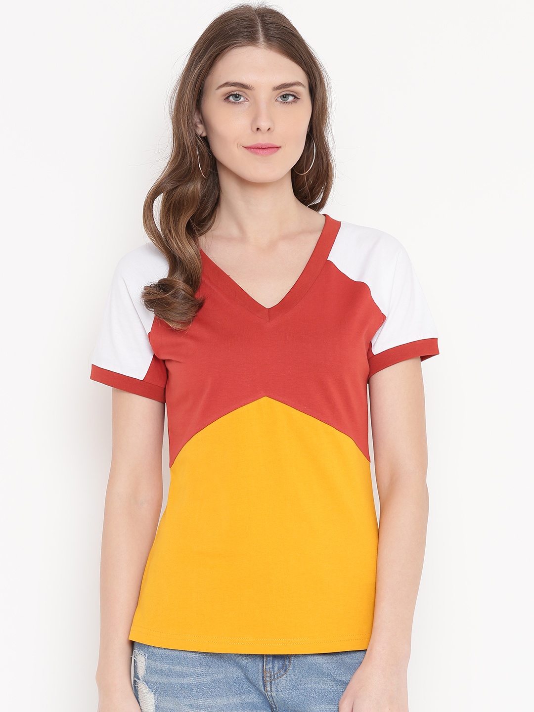 

GRITSTONES Women Mustard Solid Top